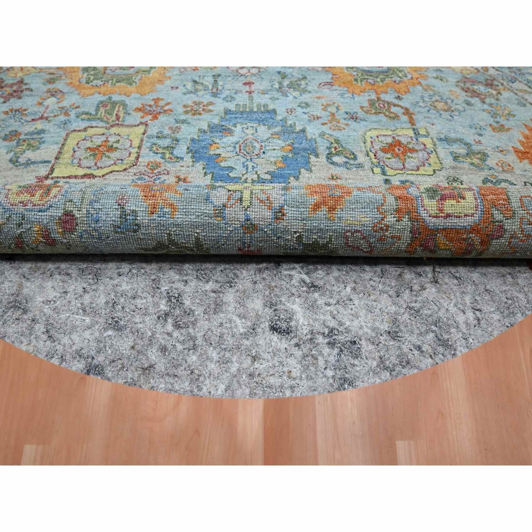 Oushak-And-Peshawar-Hand-Knotted-Rug-379005