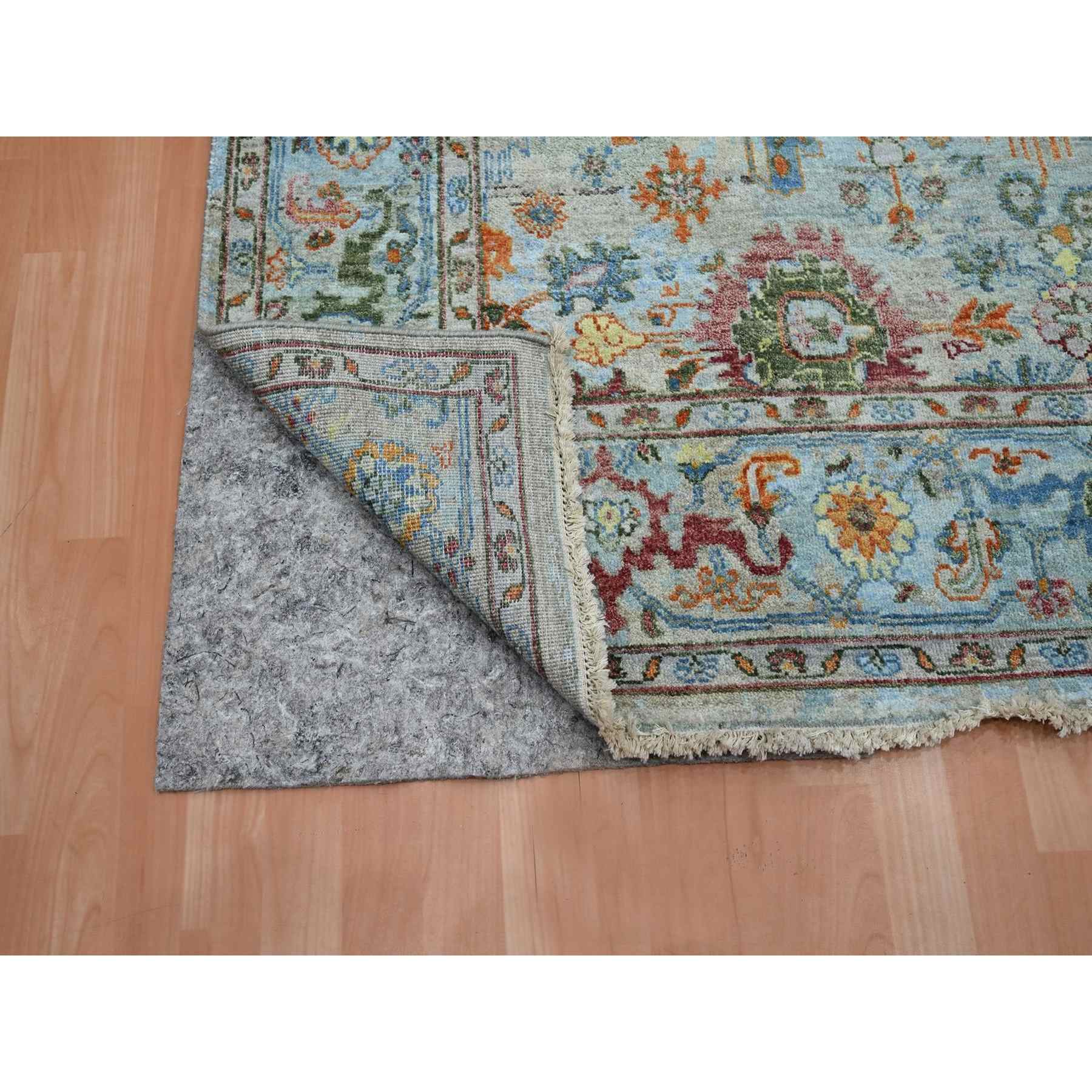 Oushak-And-Peshawar-Hand-Knotted-Rug-379010