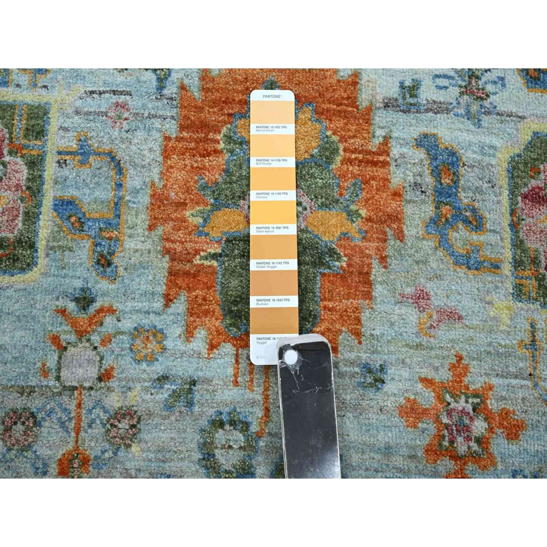 Oushak-And-Peshawar-Hand-Knotted-Rug-379010