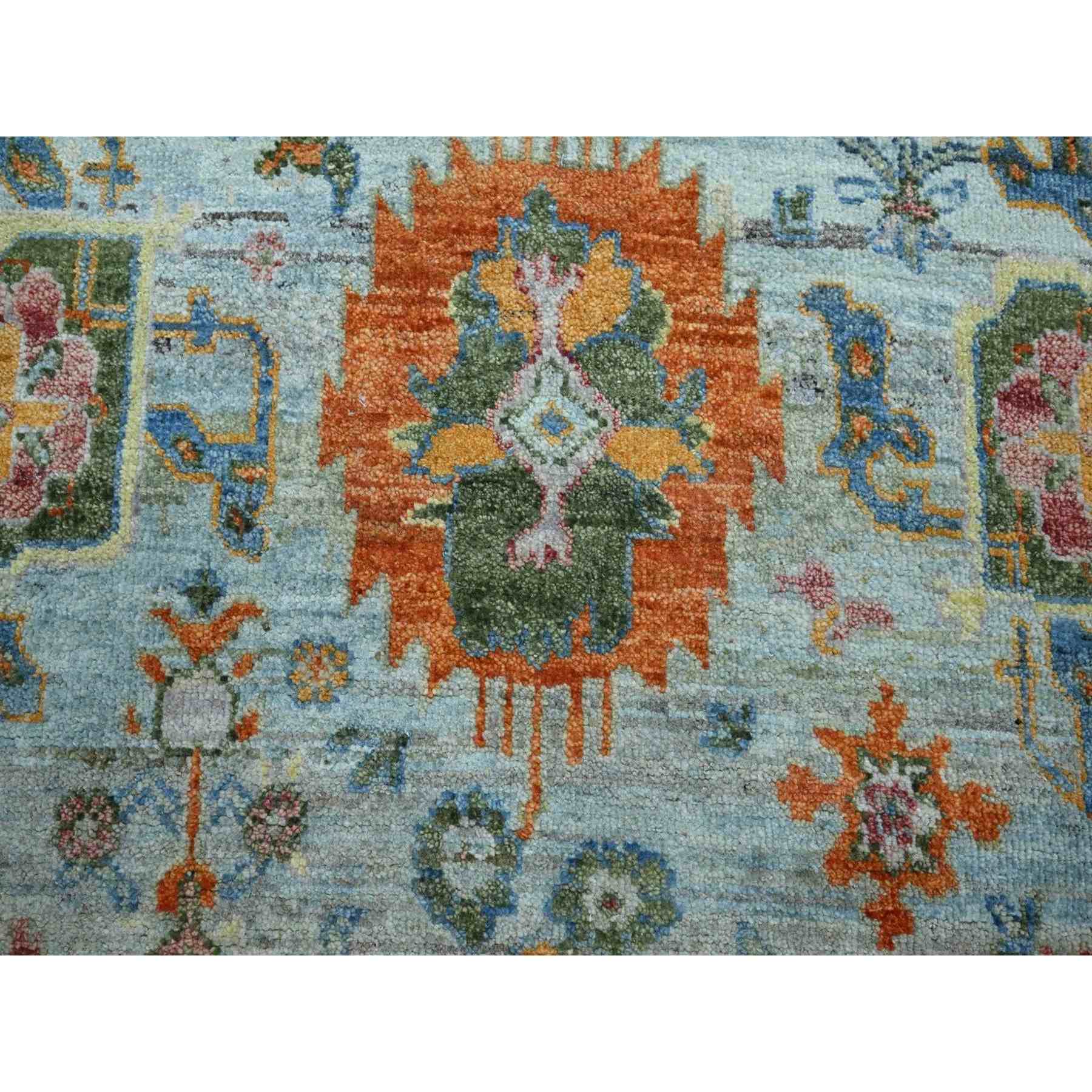 Oushak-And-Peshawar-Hand-Knotted-Rug-379010