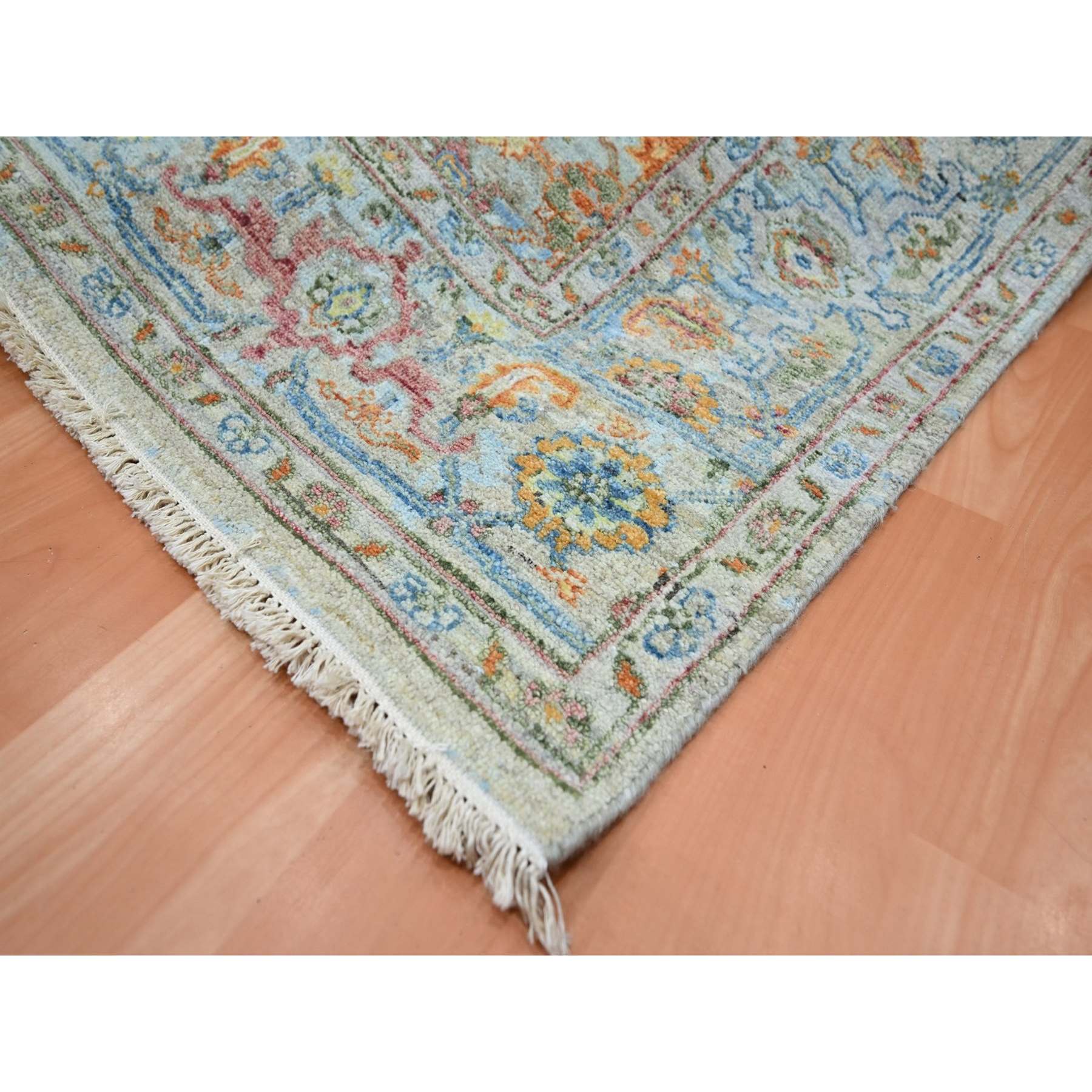 Oushak-And-Peshawar-Hand-Knotted-Rug-379015