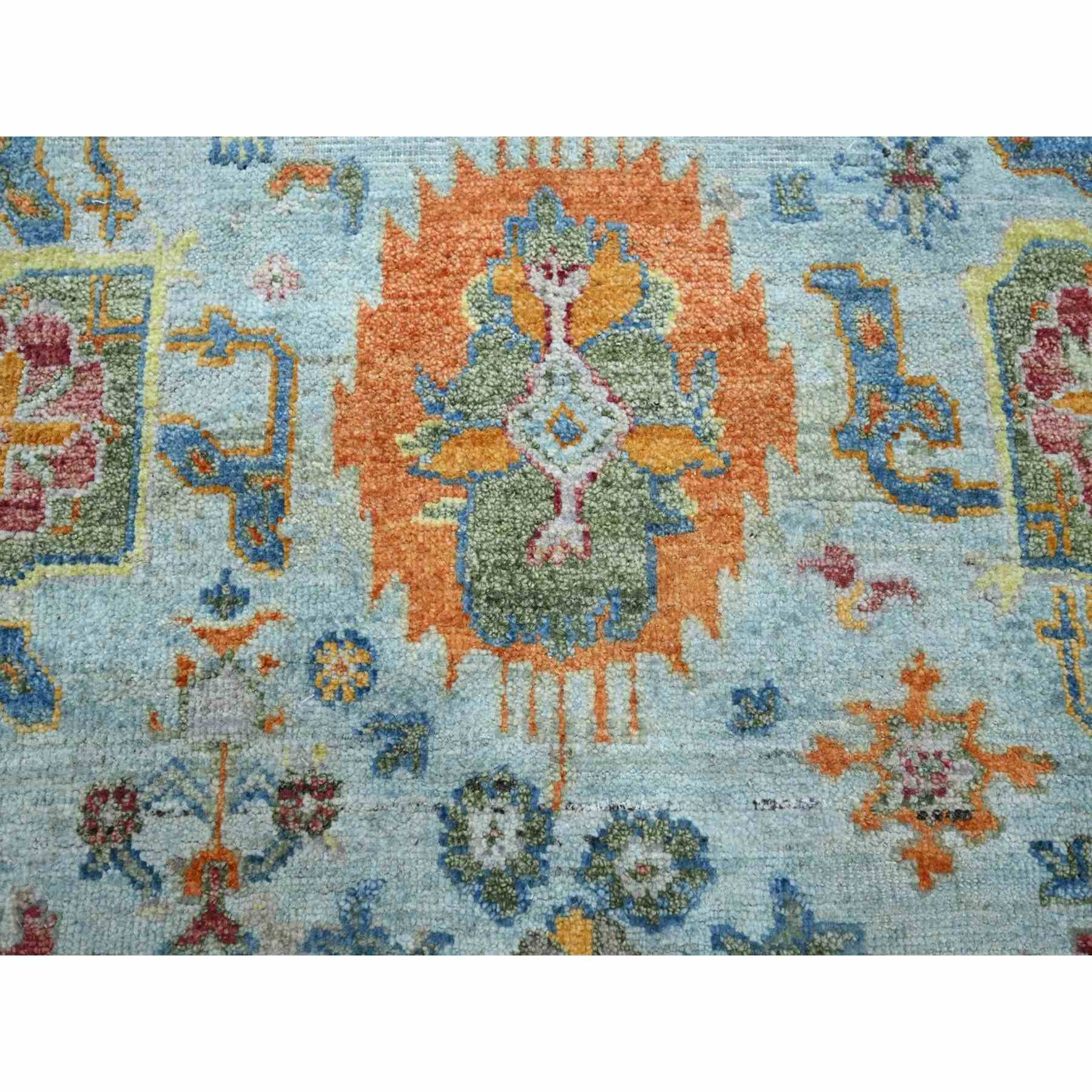 Oushak-And-Peshawar-Hand-Knotted-Rug-379015