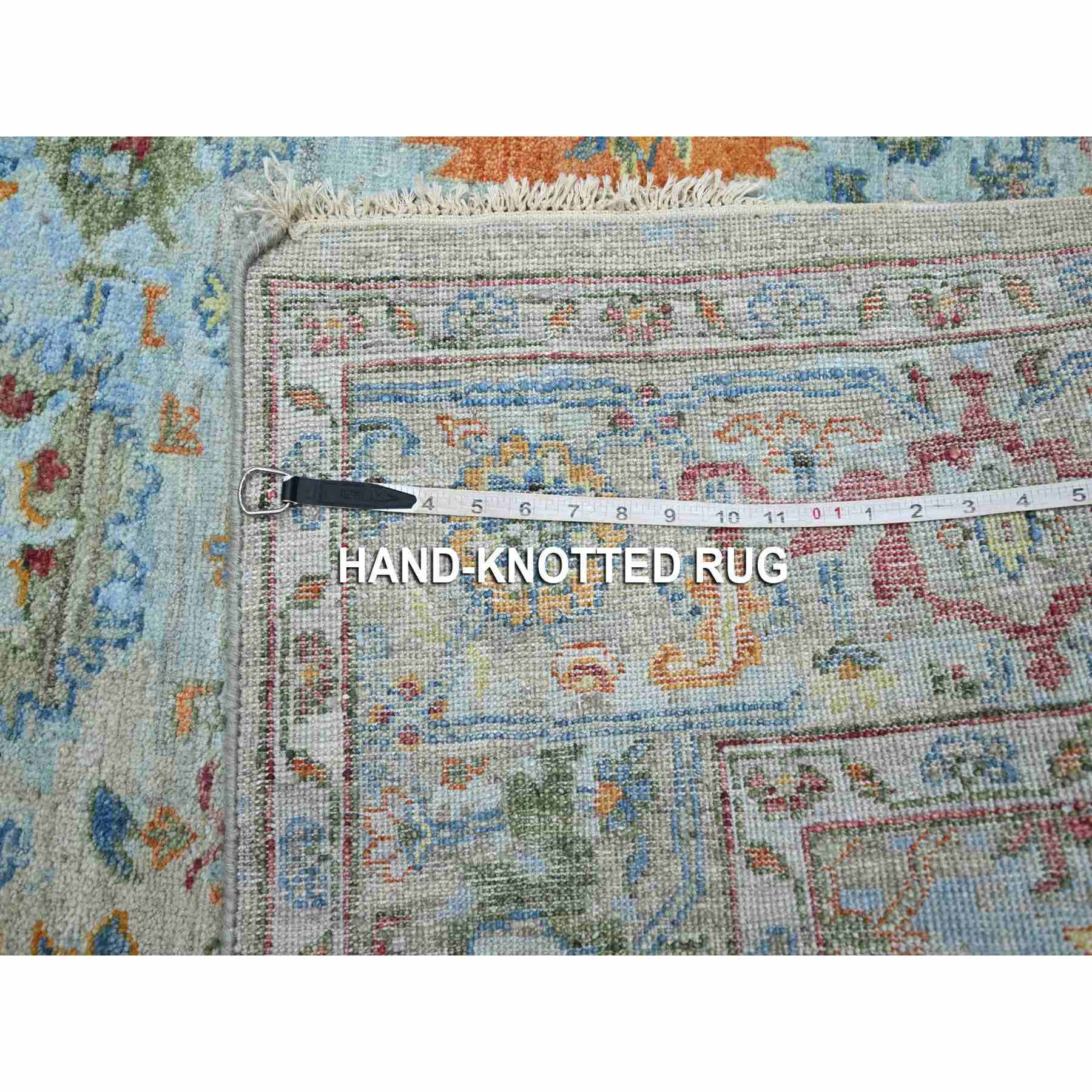 Oushak-And-Peshawar-Hand-Knotted-Rug-379015