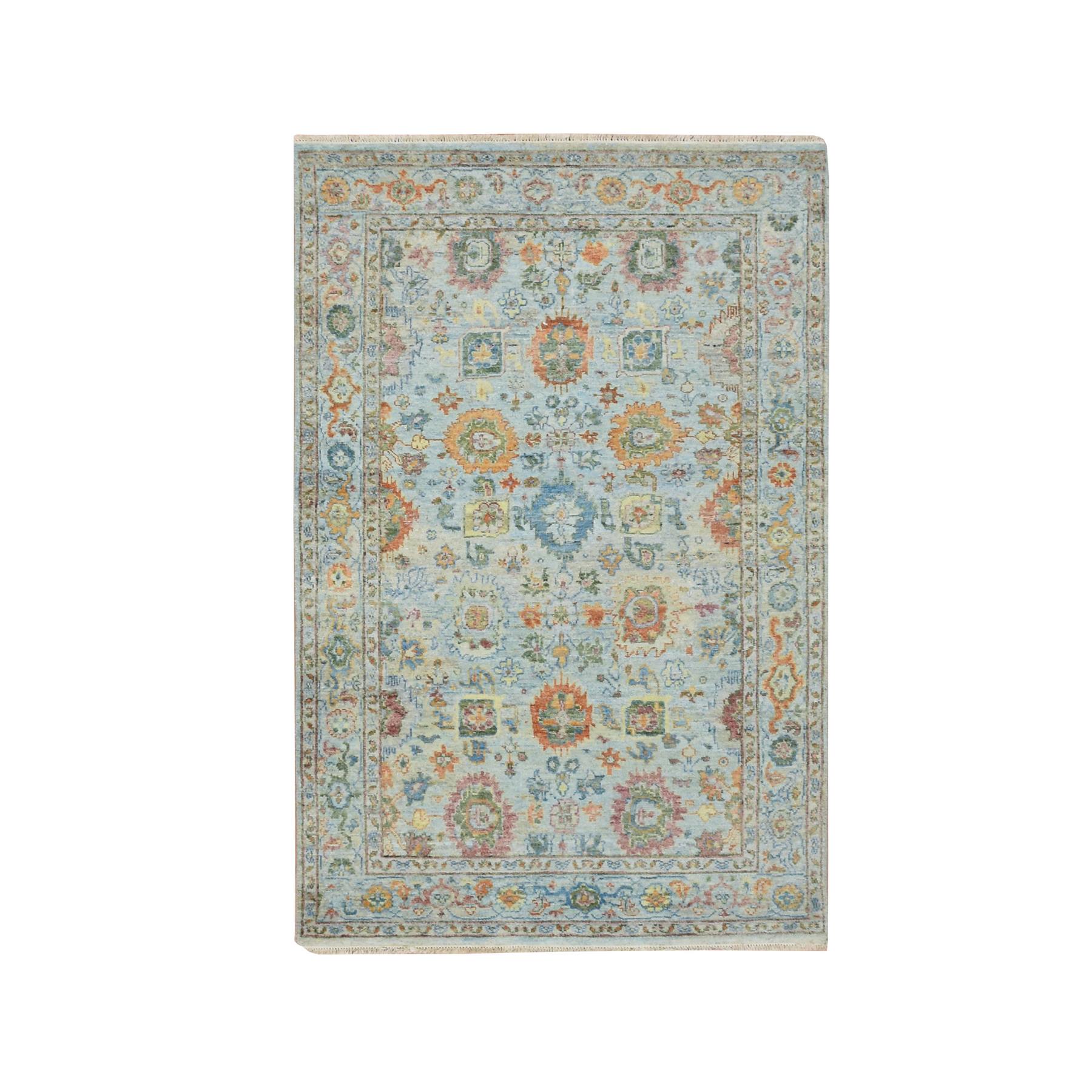 Oushak-And-Peshawar-Hand-Knotted-Rug-379025
