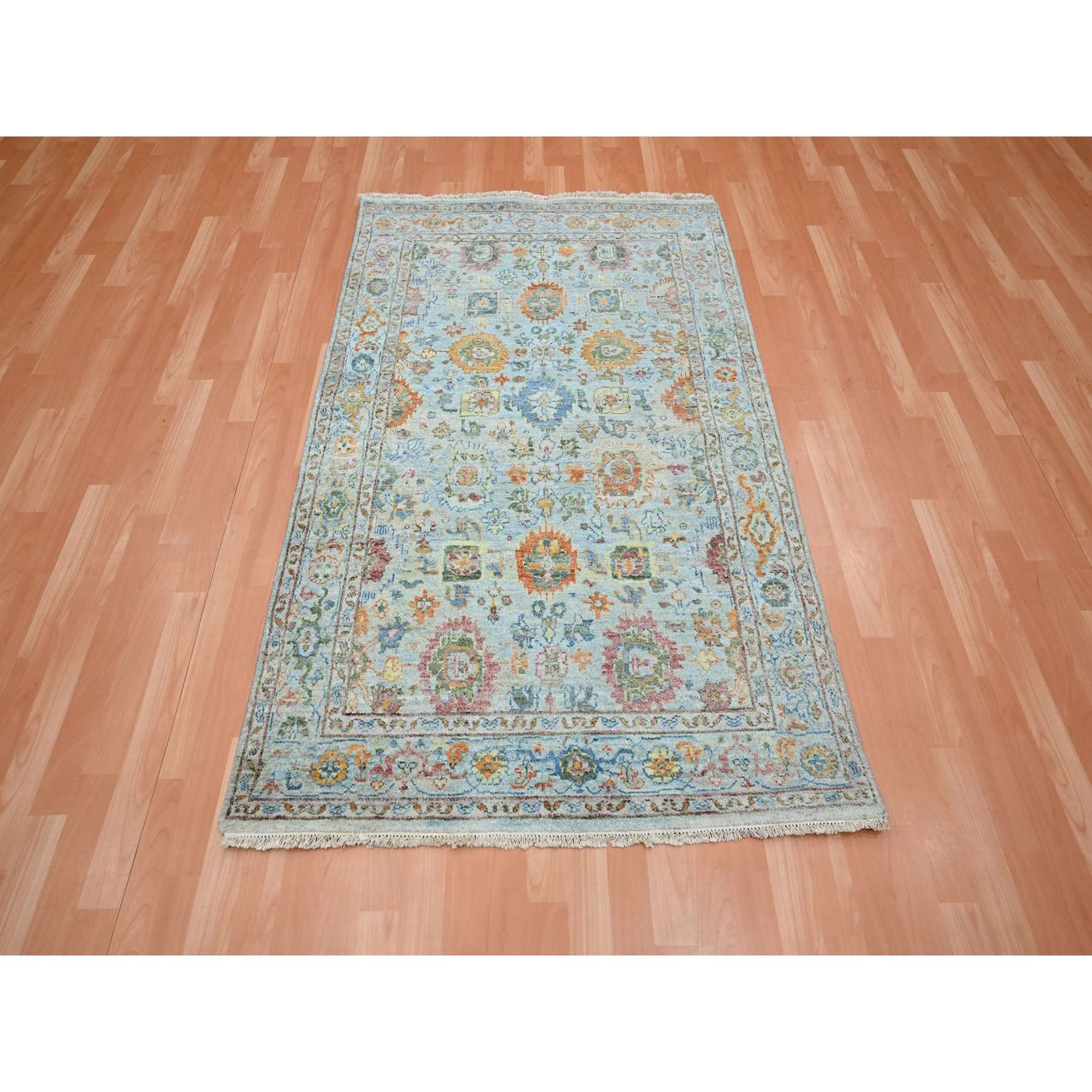Oushak-And-Peshawar-Hand-Knotted-Rug-379025