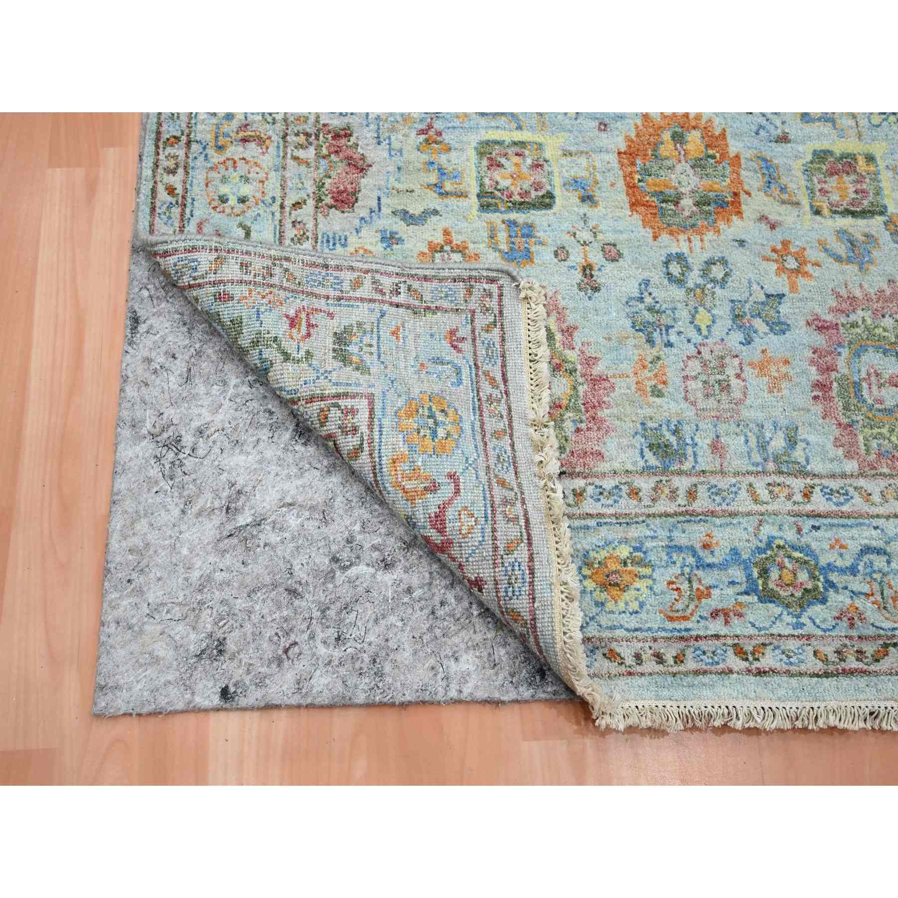 Oushak-And-Peshawar-Hand-Knotted-Rug-379025