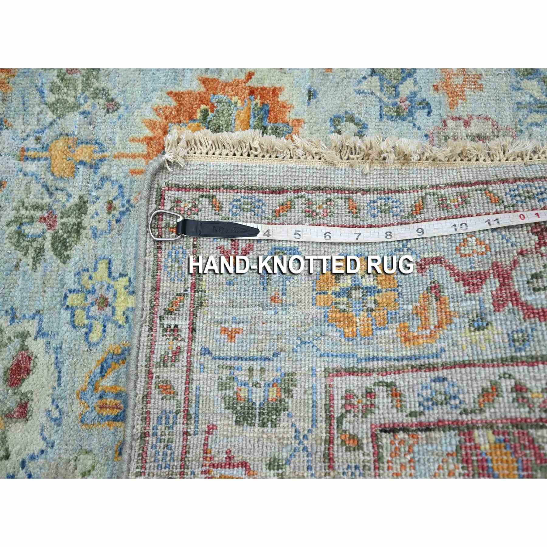 Oushak-And-Peshawar-Hand-Knotted-Rug-379025