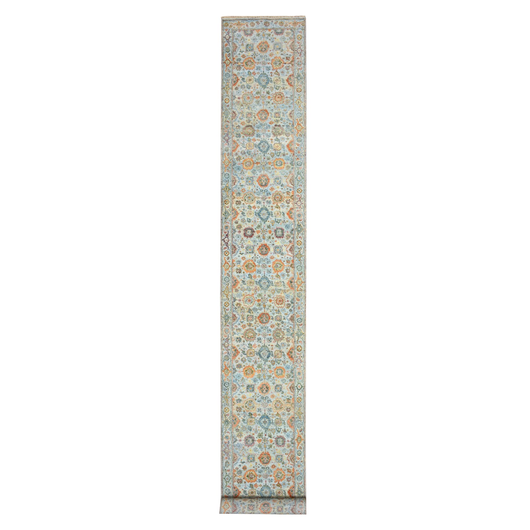 Oushak-And-Peshawar-Hand-Knotted-Rug-379040