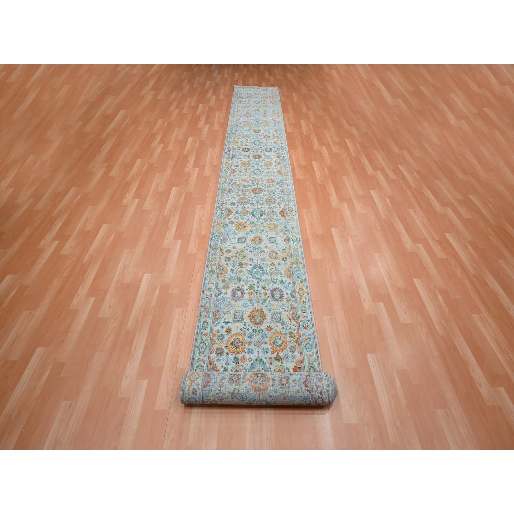 Oushak-And-Peshawar-Hand-Knotted-Rug-379040
