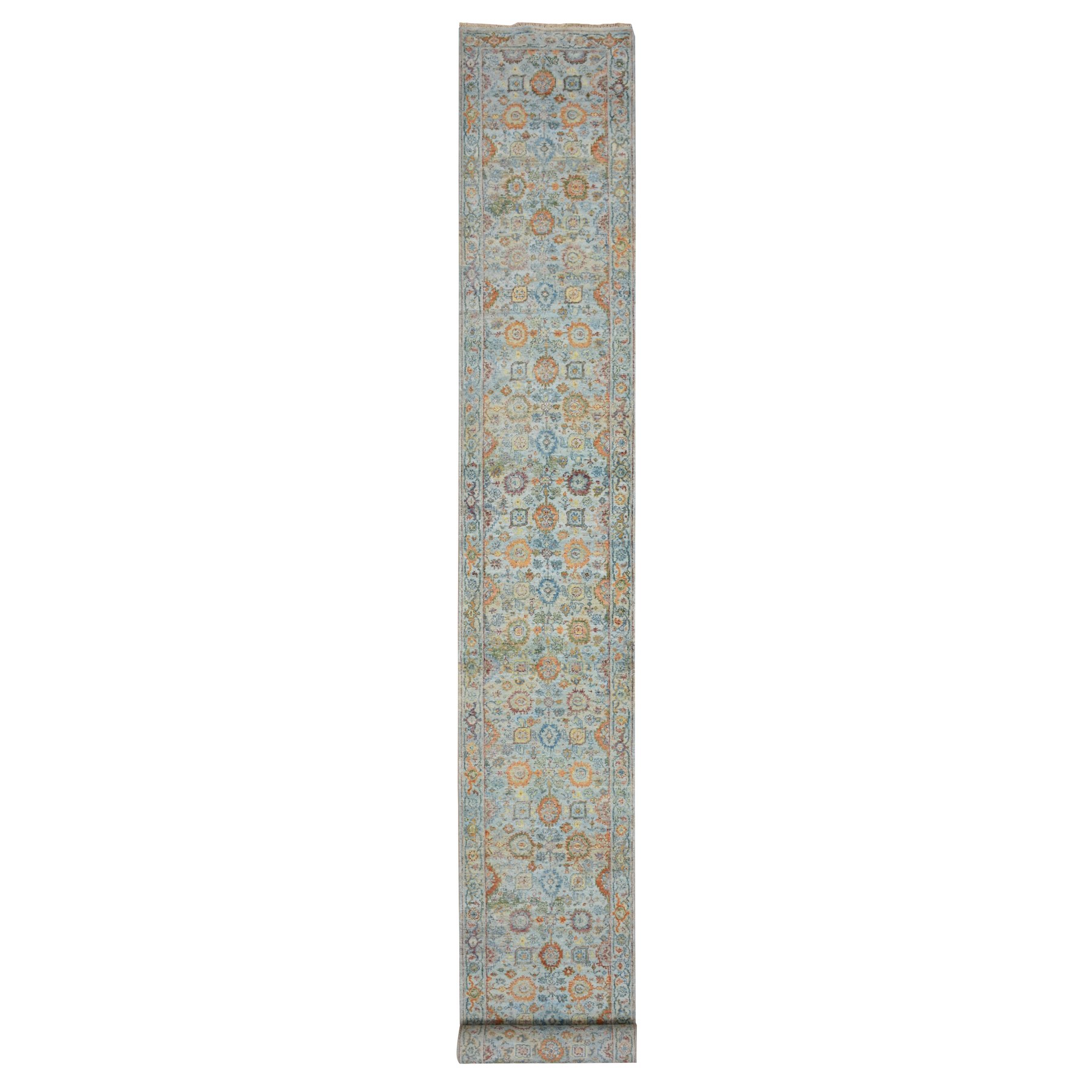 Oushak-And-Peshawar-Hand-Knotted-Rug-379045