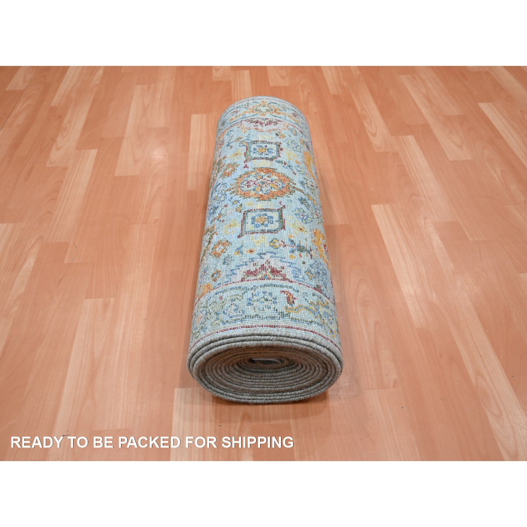 Oushak-And-Peshawar-Hand-Knotted-Rug-379045