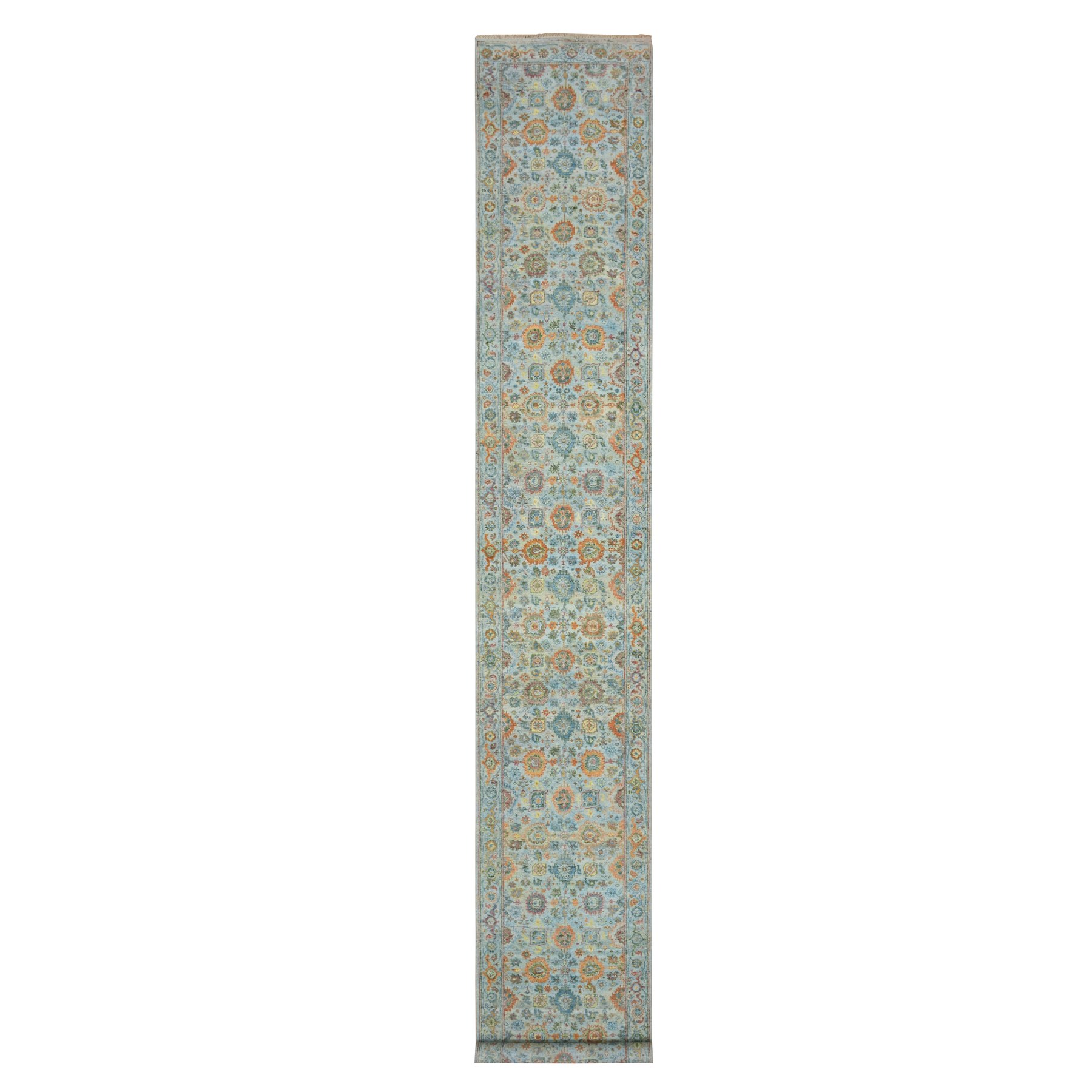 Oushak-And-Peshawar-Hand-Knotted-Rug-379050