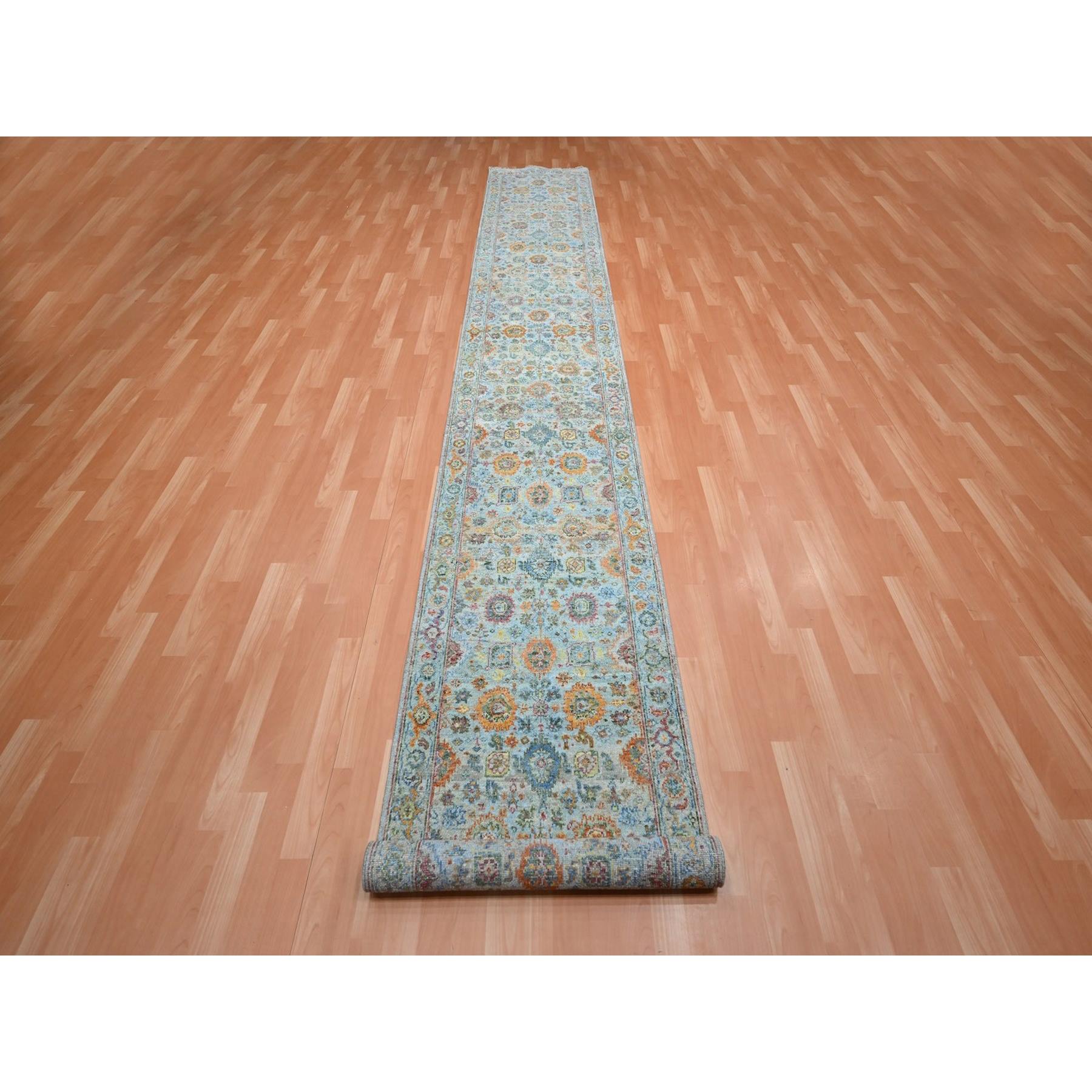 Oushak-And-Peshawar-Hand-Knotted-Rug-379050