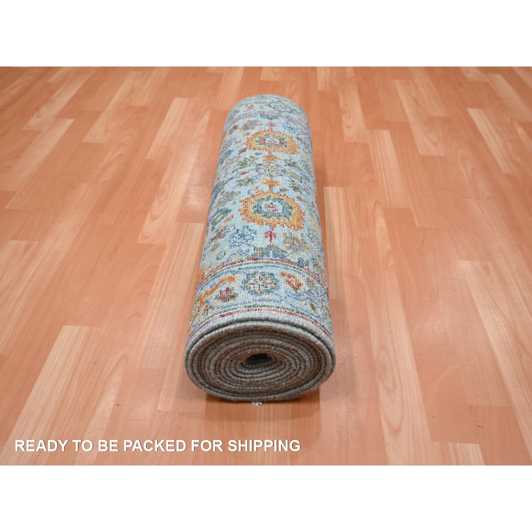 Oushak-And-Peshawar-Hand-Knotted-Rug-379050