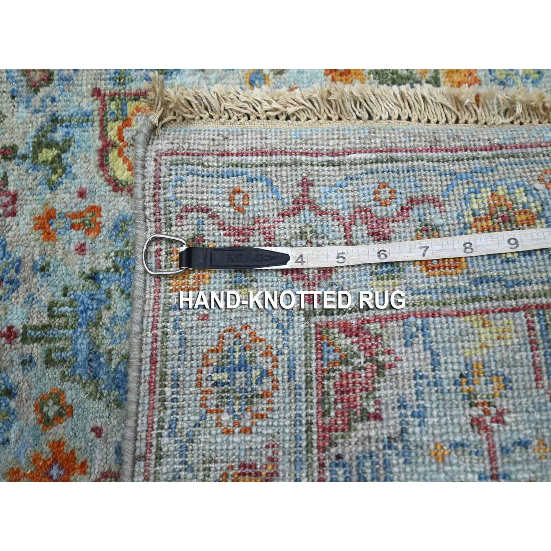 Oushak-And-Peshawar-Hand-Knotted-Rug-379050