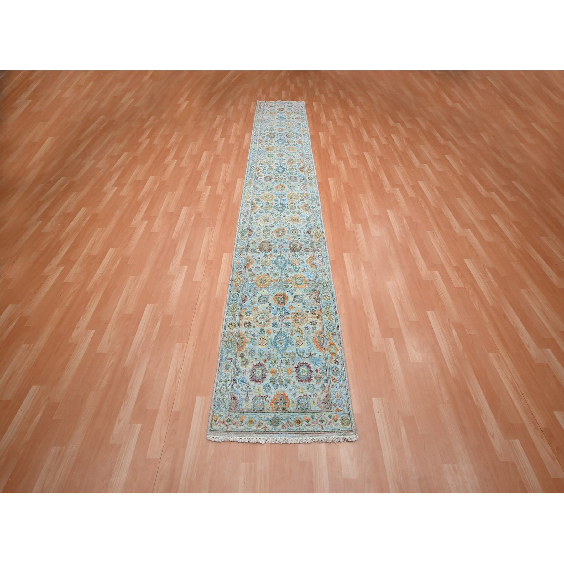 Oushak-And-Peshawar-Hand-Knotted-Rug-379055
