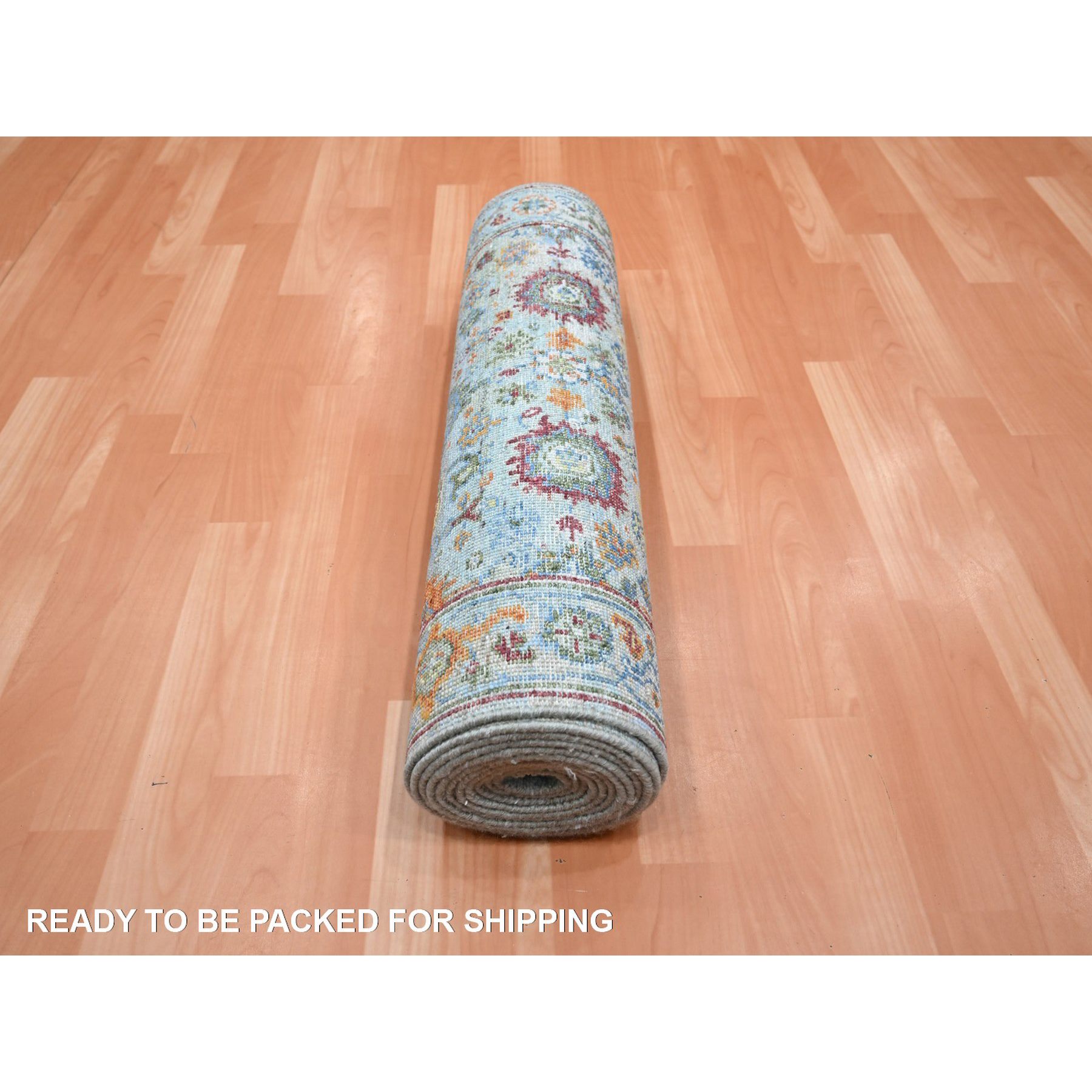 Oushak-And-Peshawar-Hand-Knotted-Rug-379055