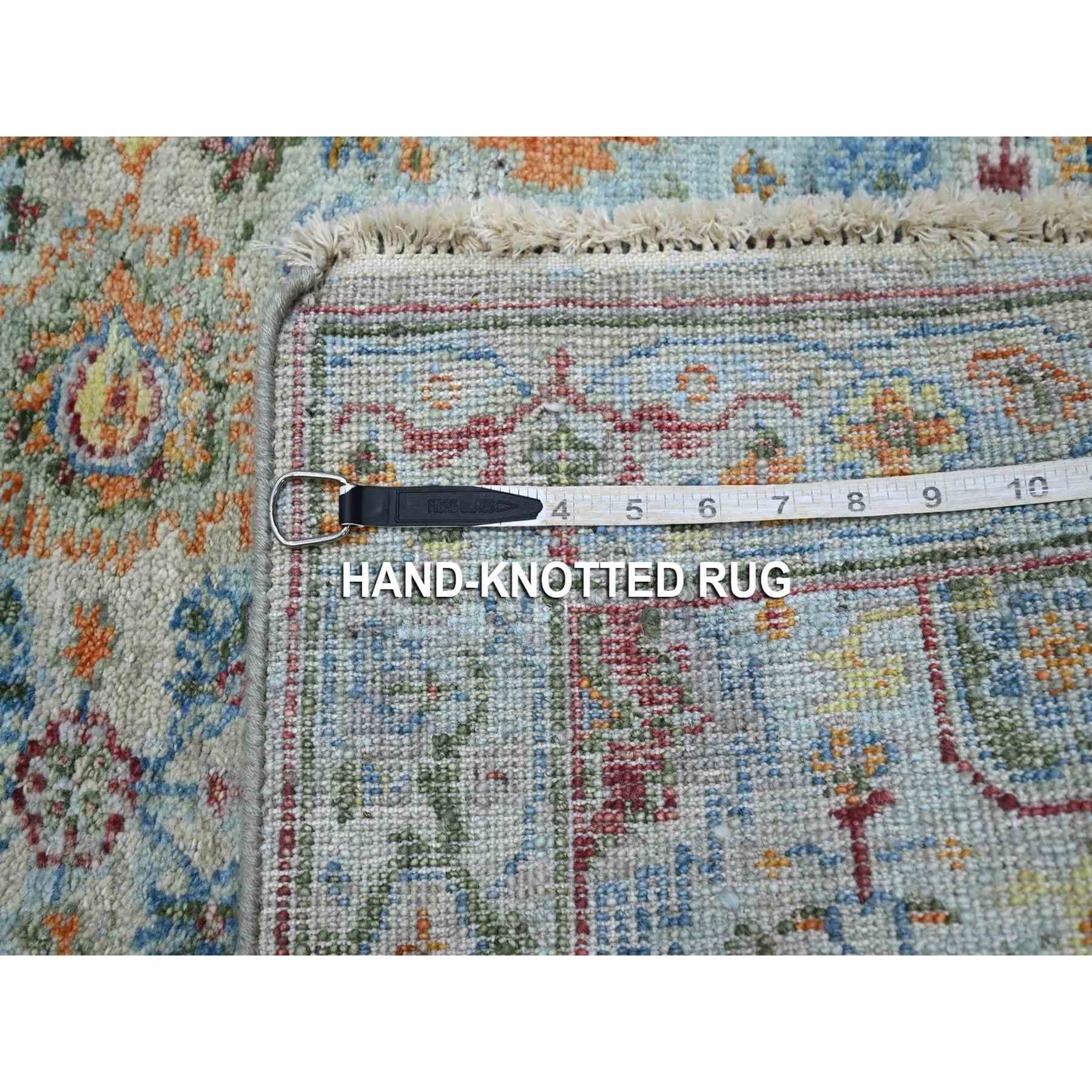Oushak-And-Peshawar-Hand-Knotted-Rug-379055