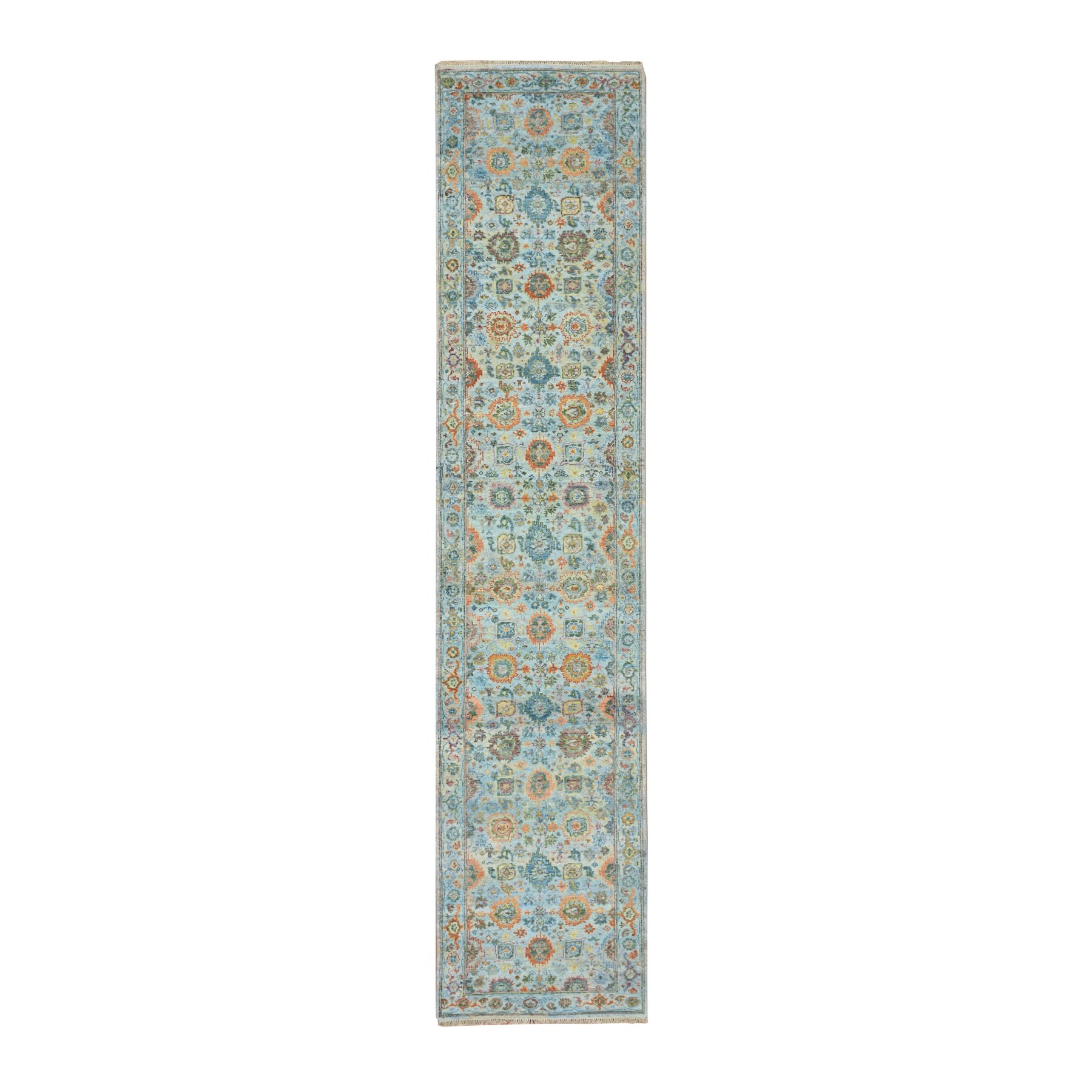Oushak-And-Peshawar-Hand-Knotted-Rug-379060