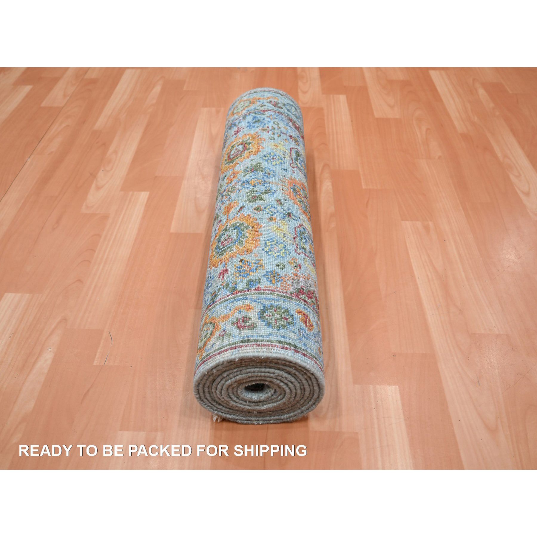 Oushak-And-Peshawar-Hand-Knotted-Rug-379060
