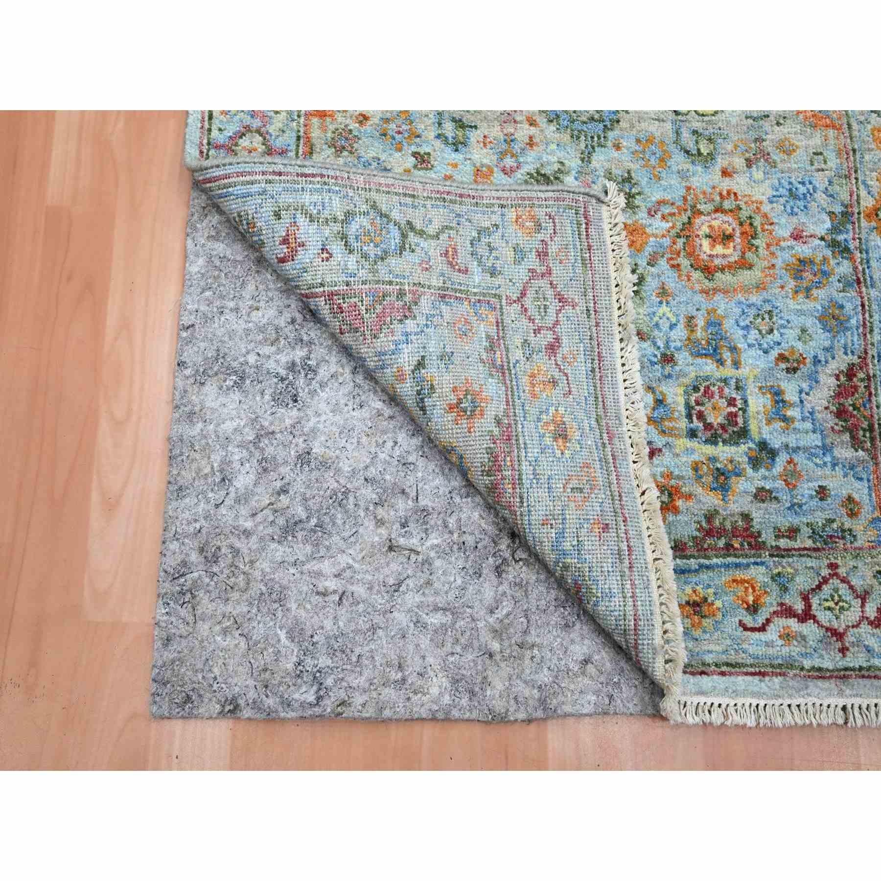 Oushak-And-Peshawar-Hand-Knotted-Rug-379065