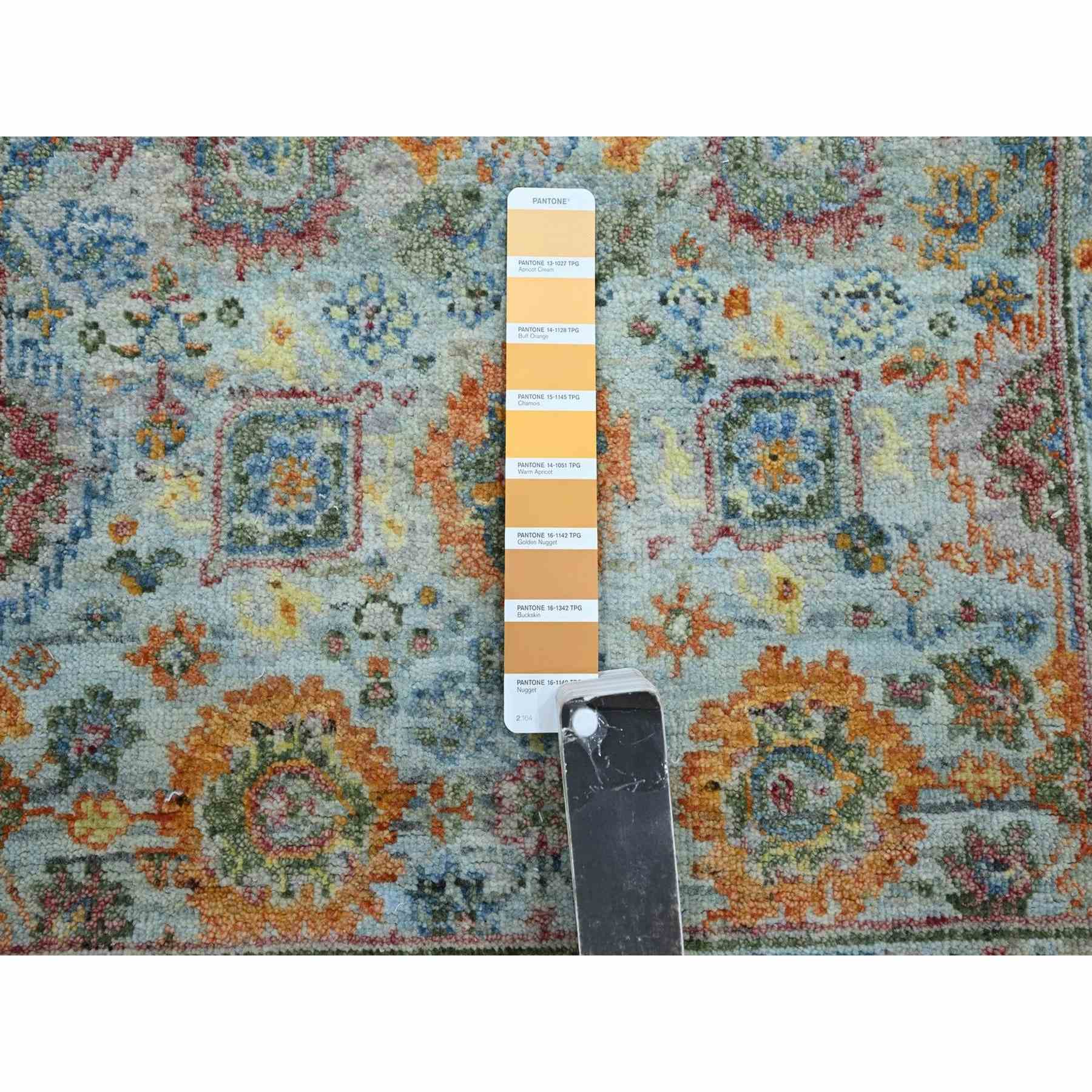 Oushak-And-Peshawar-Hand-Knotted-Rug-379070