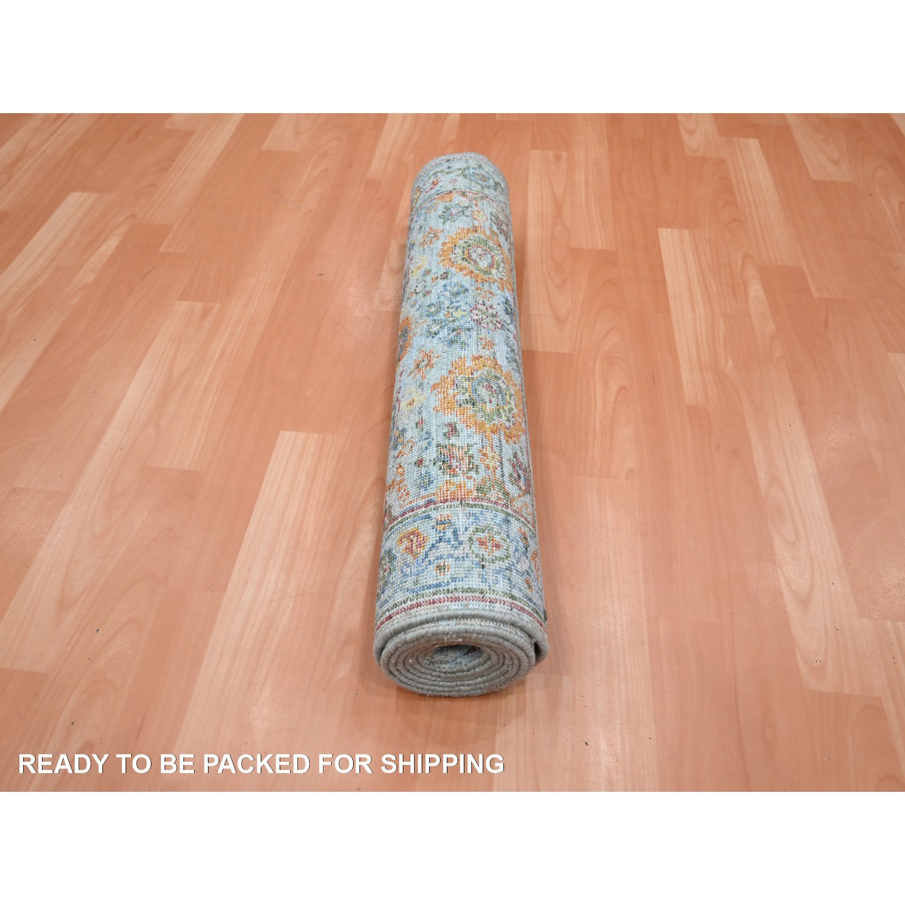 Oushak-And-Peshawar-Hand-Knotted-Rug-379070