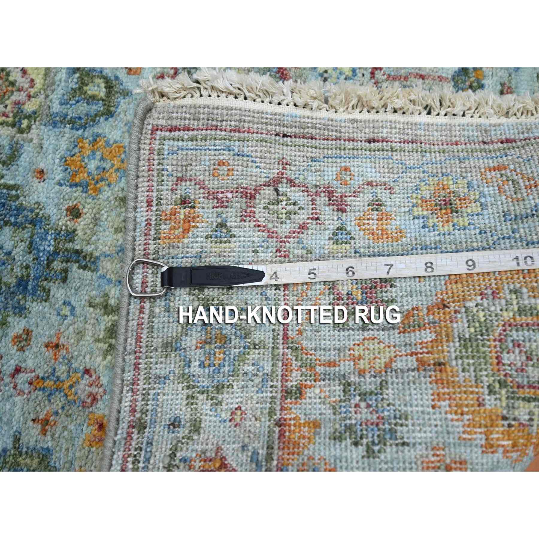 Oushak-And-Peshawar-Hand-Knotted-Rug-379070