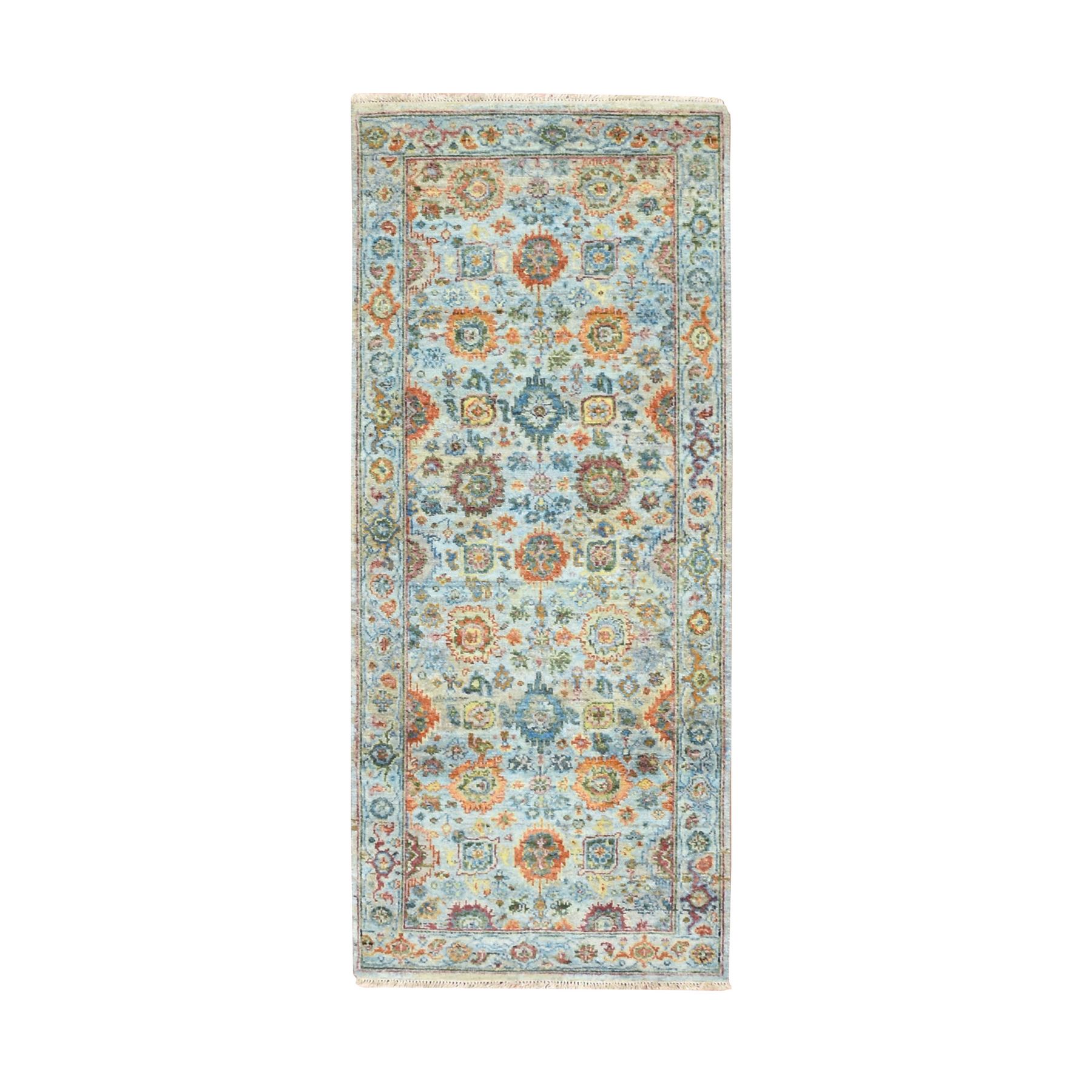 Oushak-And-Peshawar-Hand-Knotted-Rug-379075