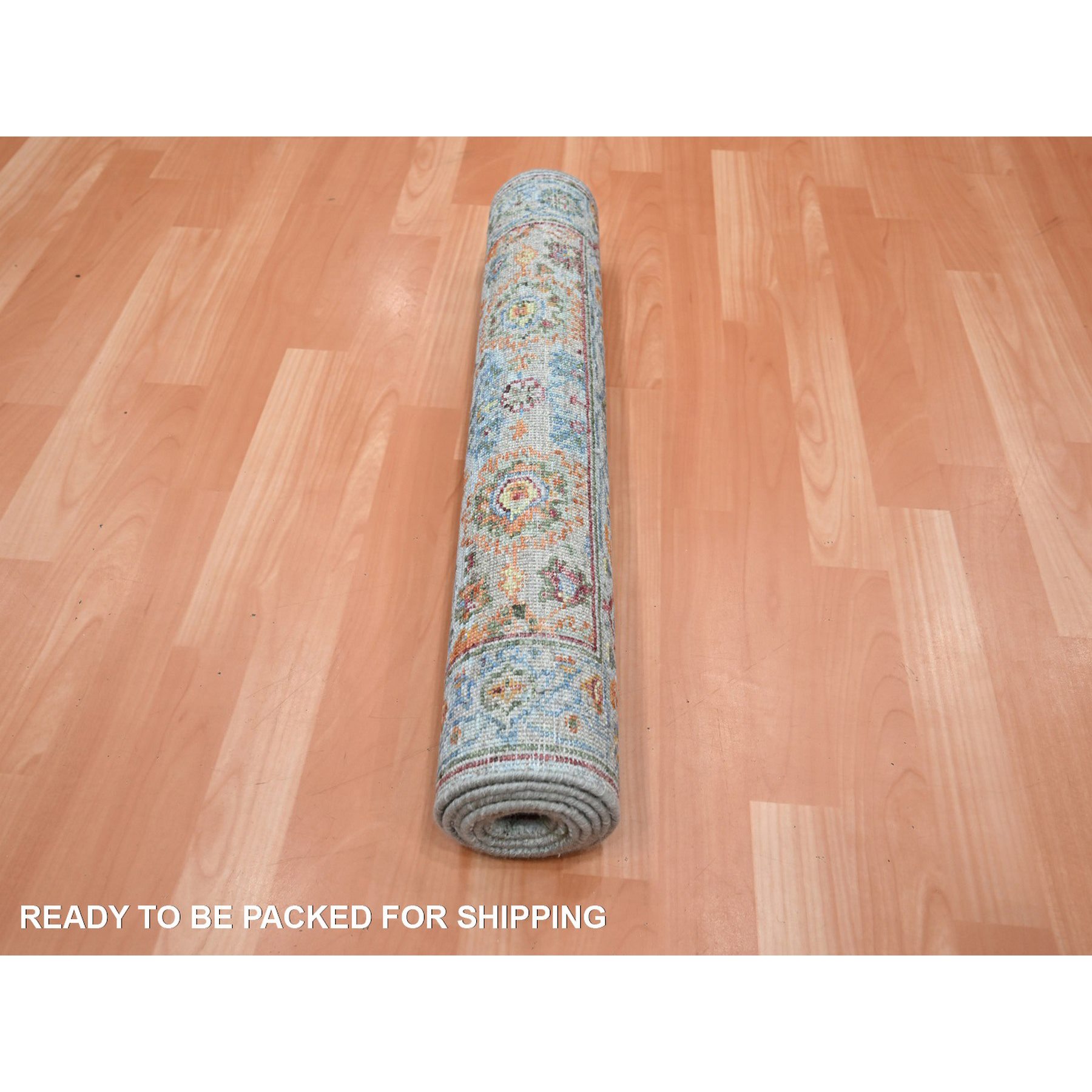 Oushak-And-Peshawar-Hand-Knotted-Rug-379075