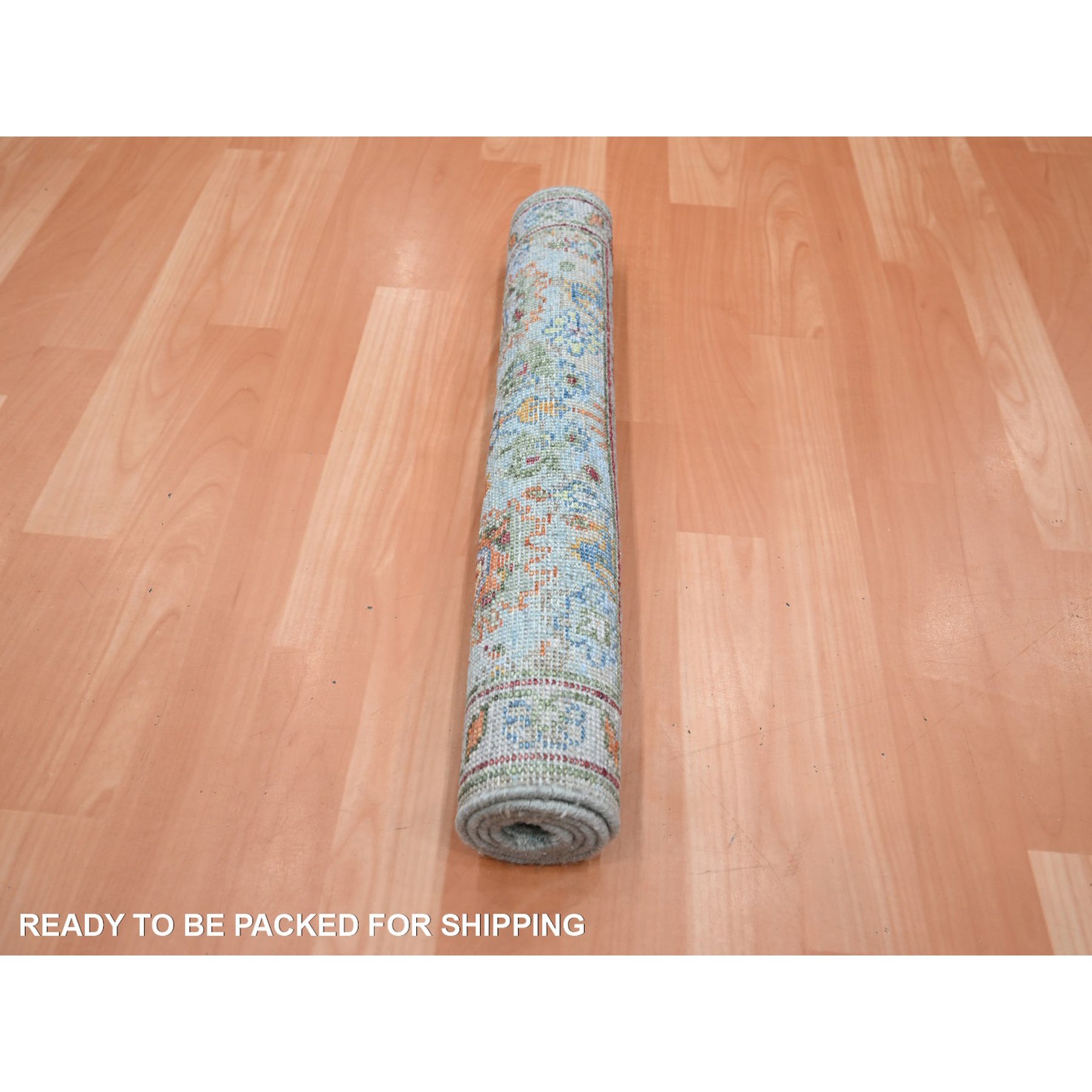Oushak-And-Peshawar-Hand-Knotted-Rug-379105