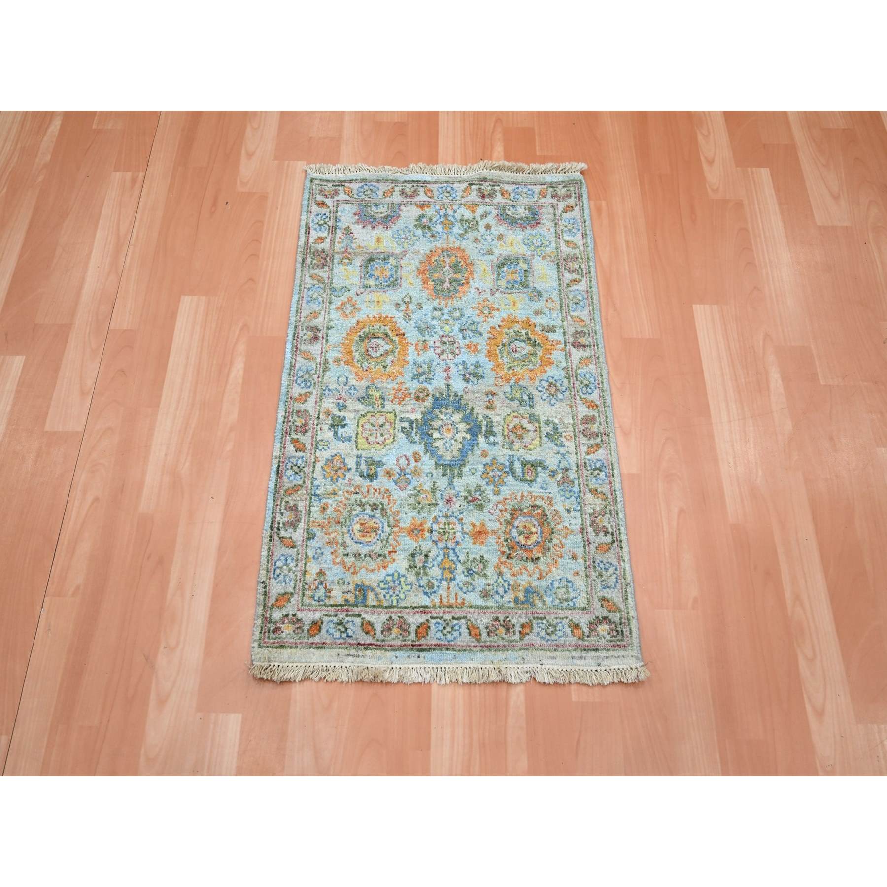 Oushak-And-Peshawar-Hand-Knotted-Rug-379110