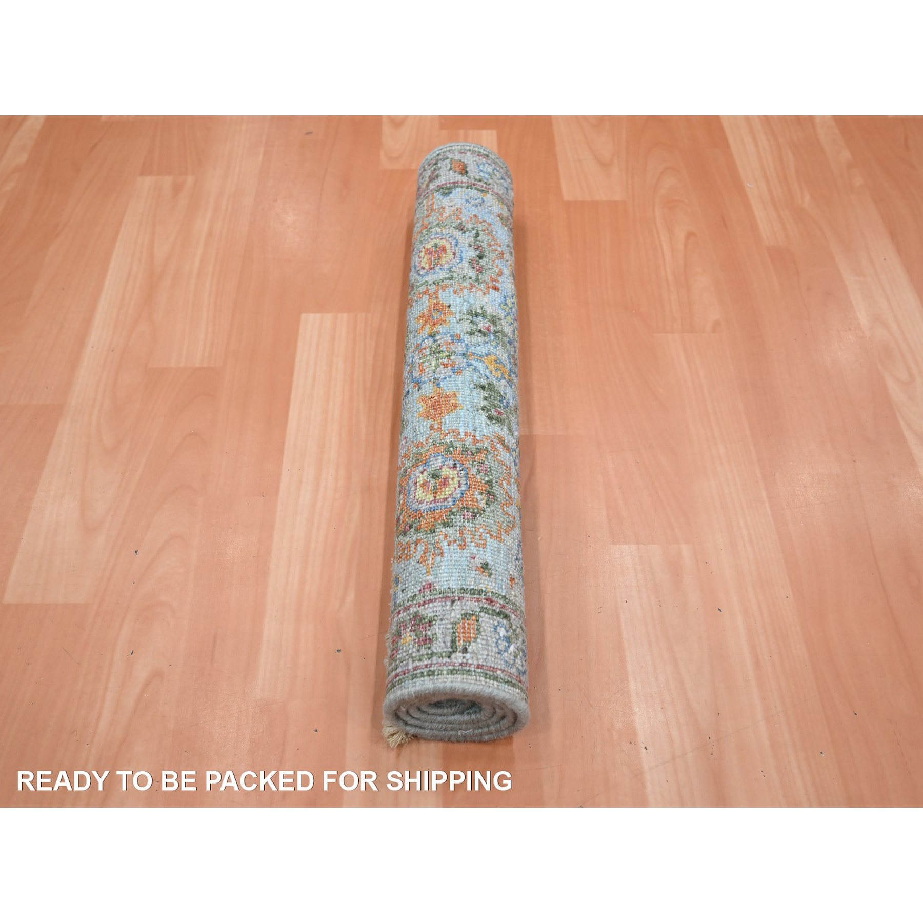 Oushak-And-Peshawar-Hand-Knotted-Rug-379110