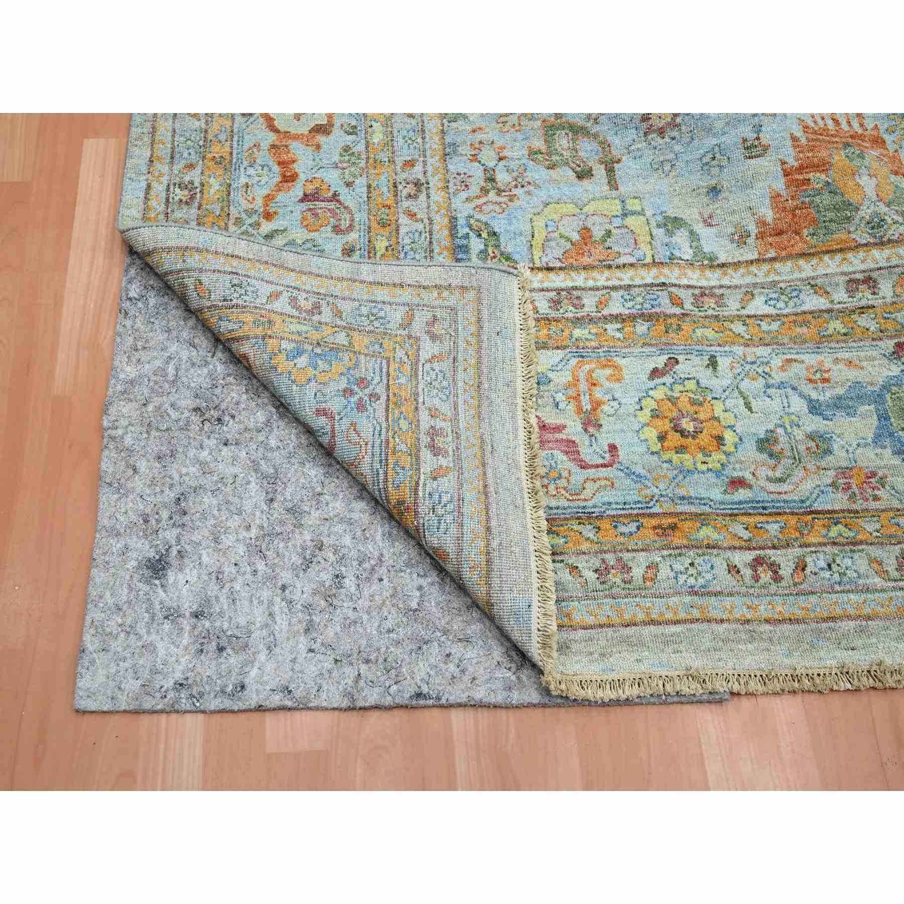Oushak-And-Peshawar-Hand-Knotted-Rug-379115