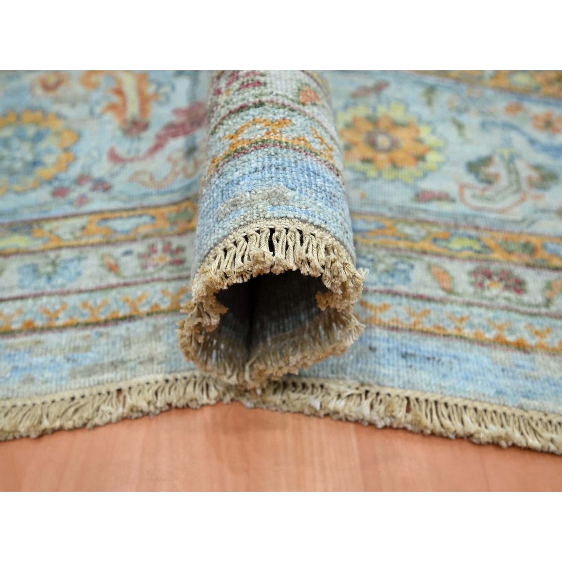 Oushak-And-Peshawar-Hand-Knotted-Rug-379115