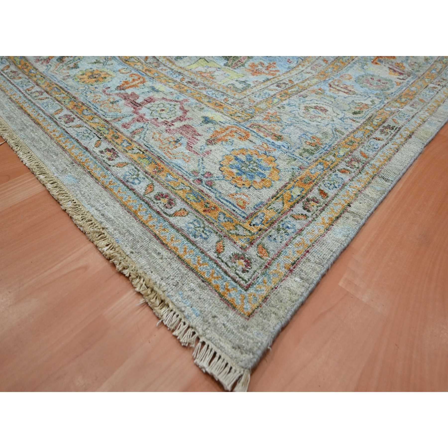 Oushak-And-Peshawar-Hand-Knotted-Rug-379115