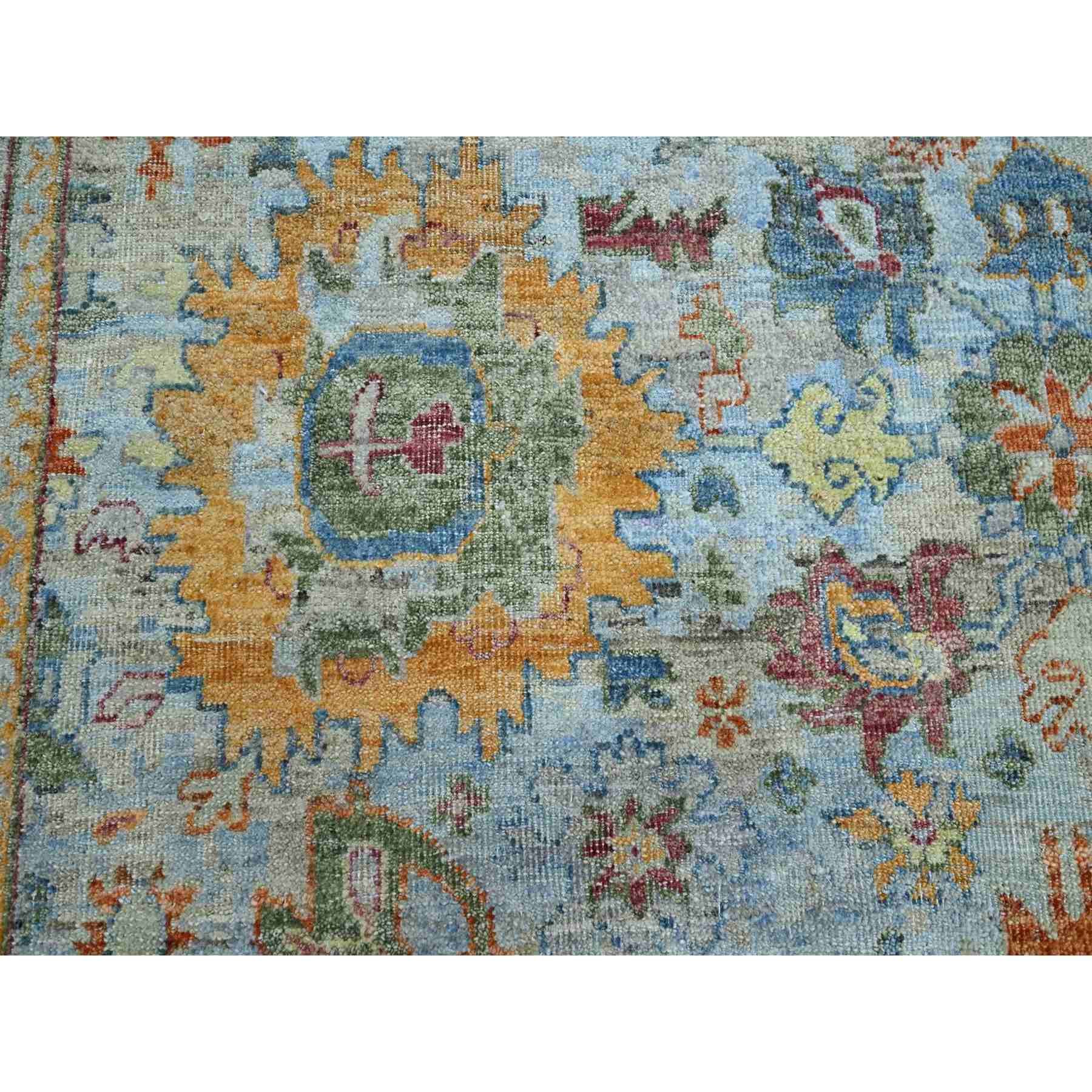 Oushak-And-Peshawar-Hand-Knotted-Rug-379115