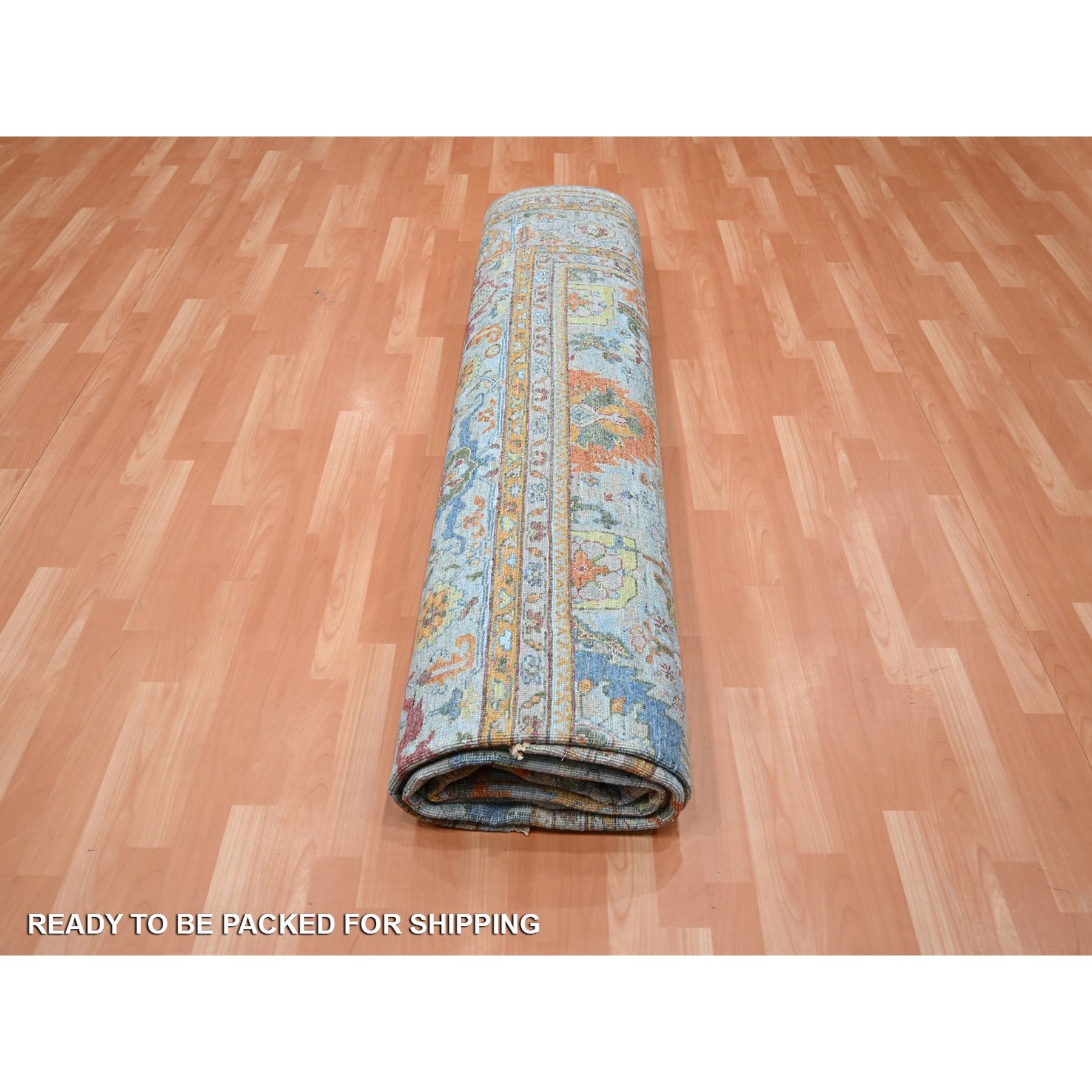 Oushak-And-Peshawar-Hand-Knotted-Rug-379115