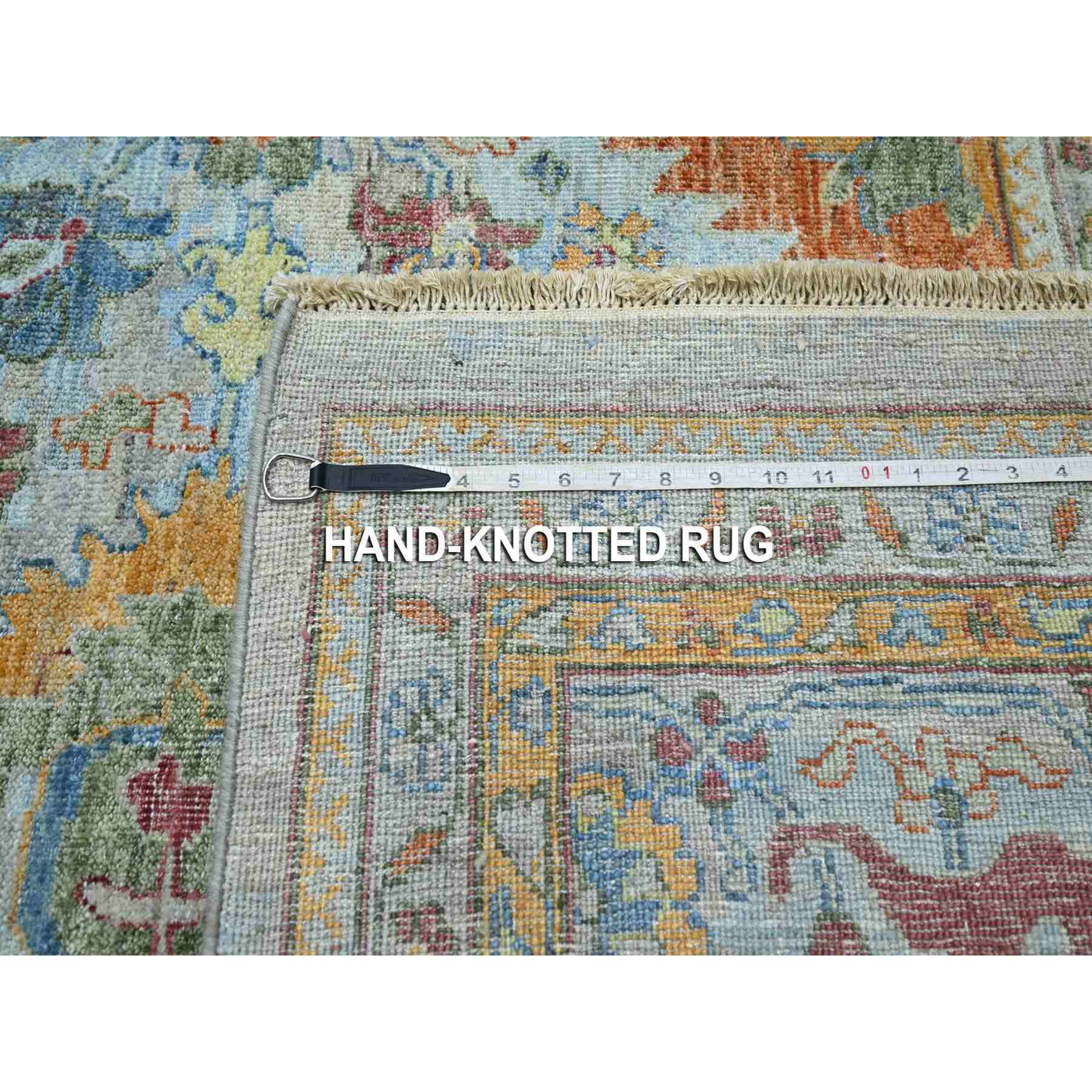 Oushak-And-Peshawar-Hand-Knotted-Rug-379115