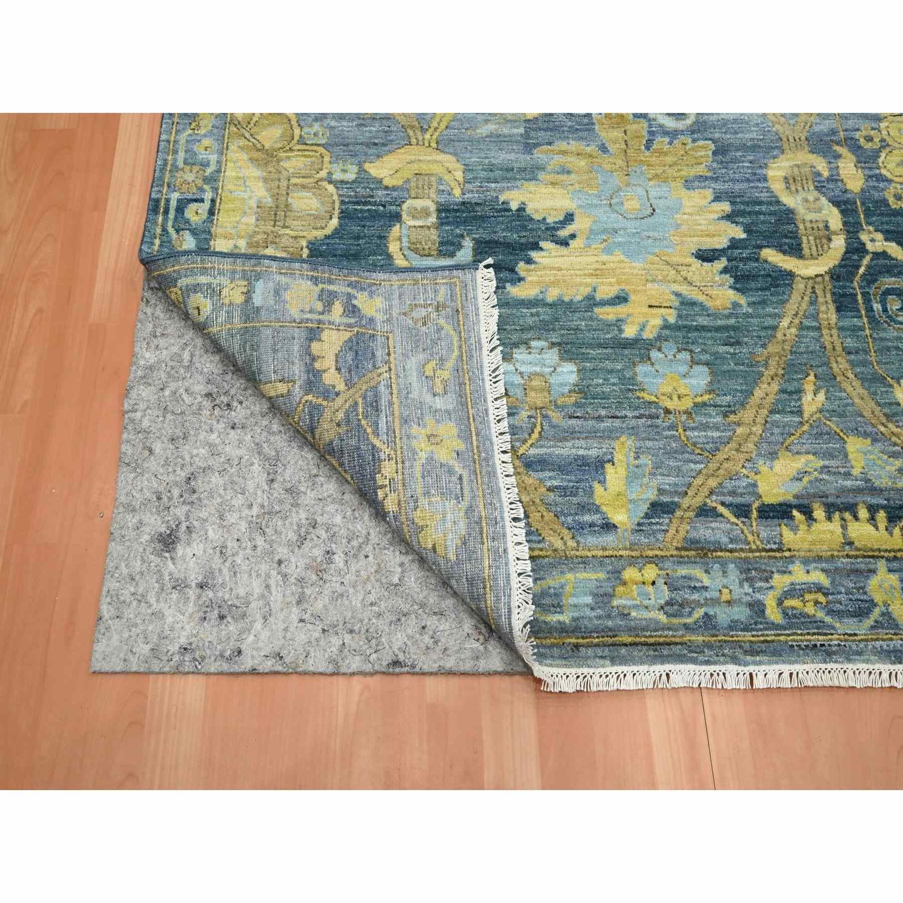 Oushak-And-Peshawar-Hand-Knotted-Rug-379325