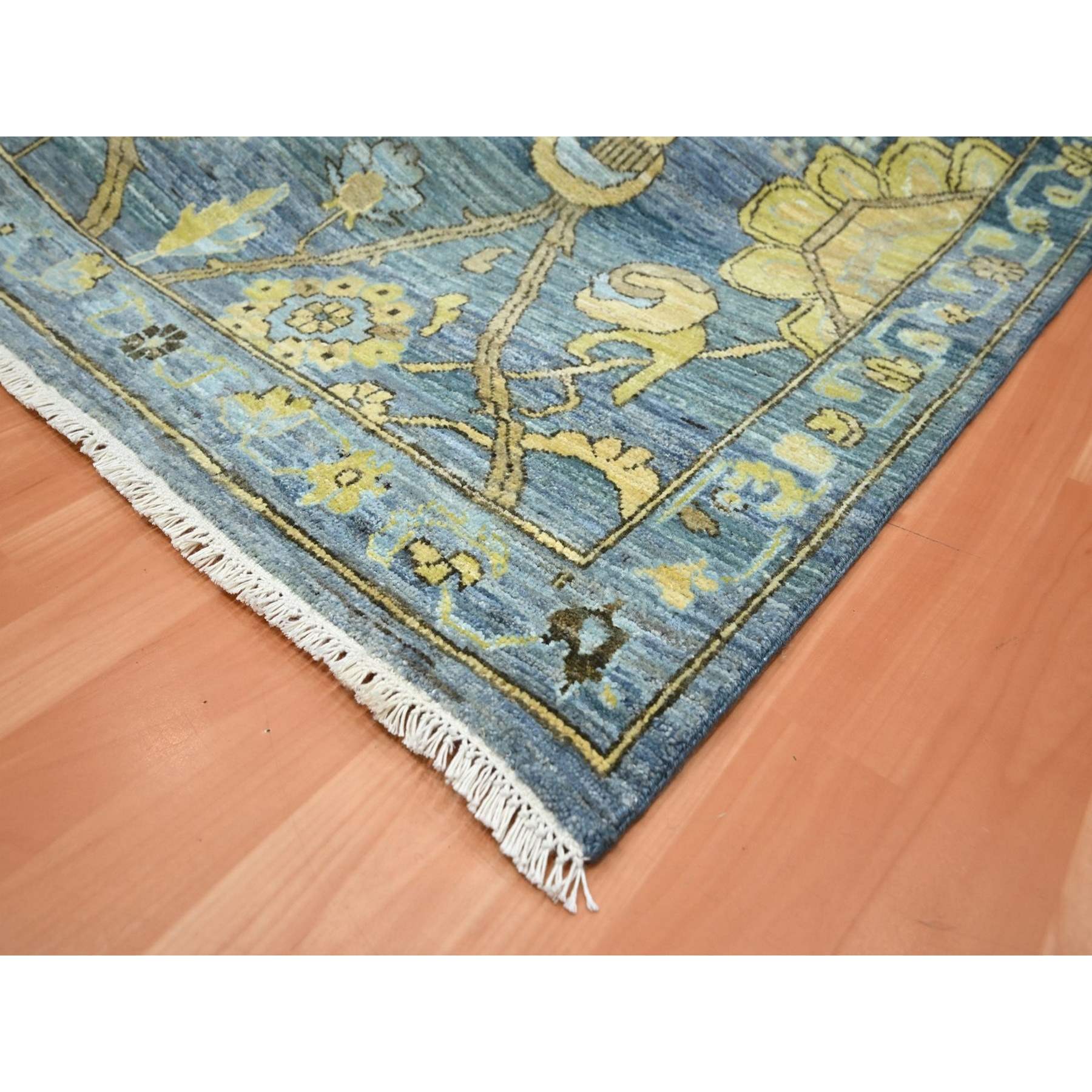 Oushak-And-Peshawar-Hand-Knotted-Rug-379325
