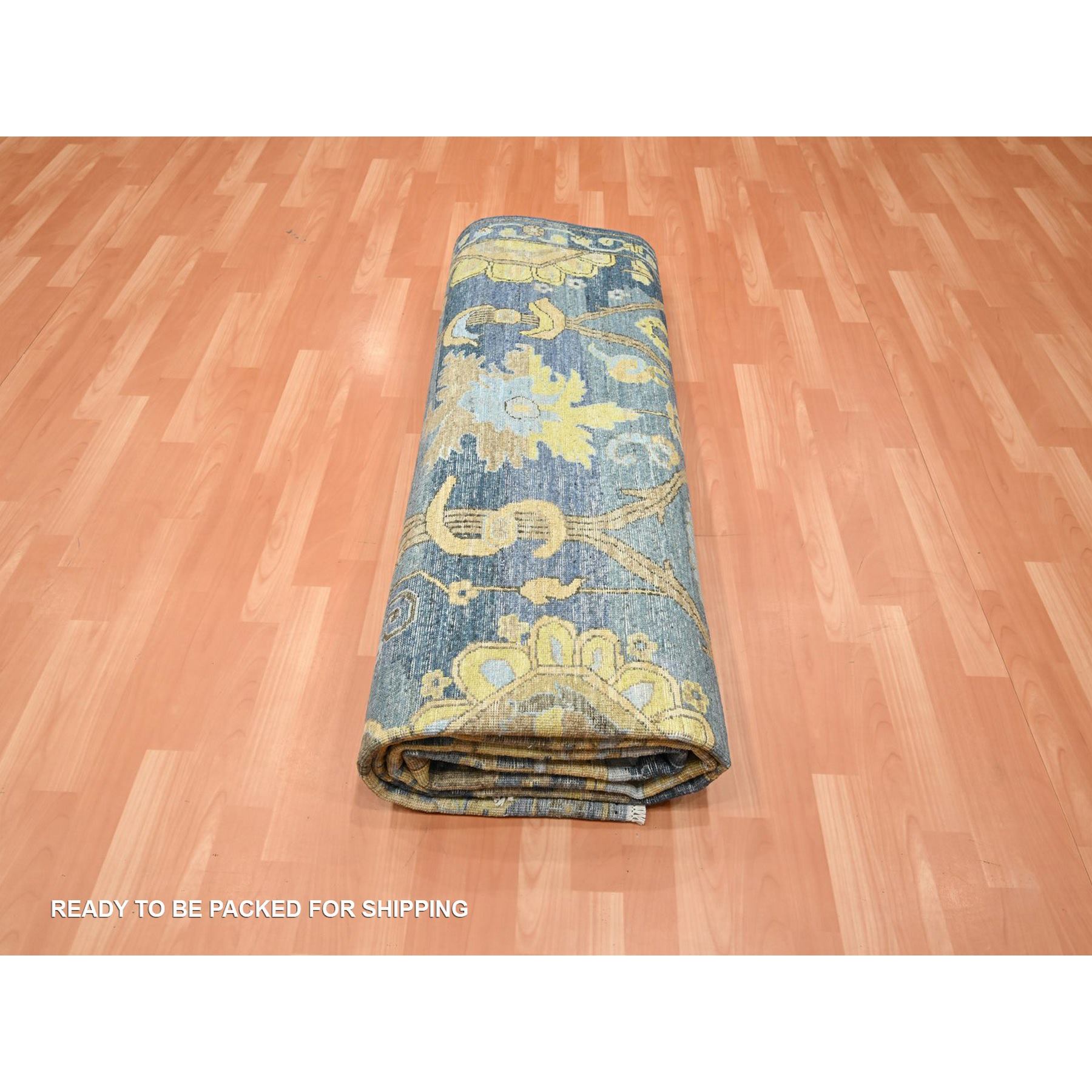 Oushak-And-Peshawar-Hand-Knotted-Rug-379325