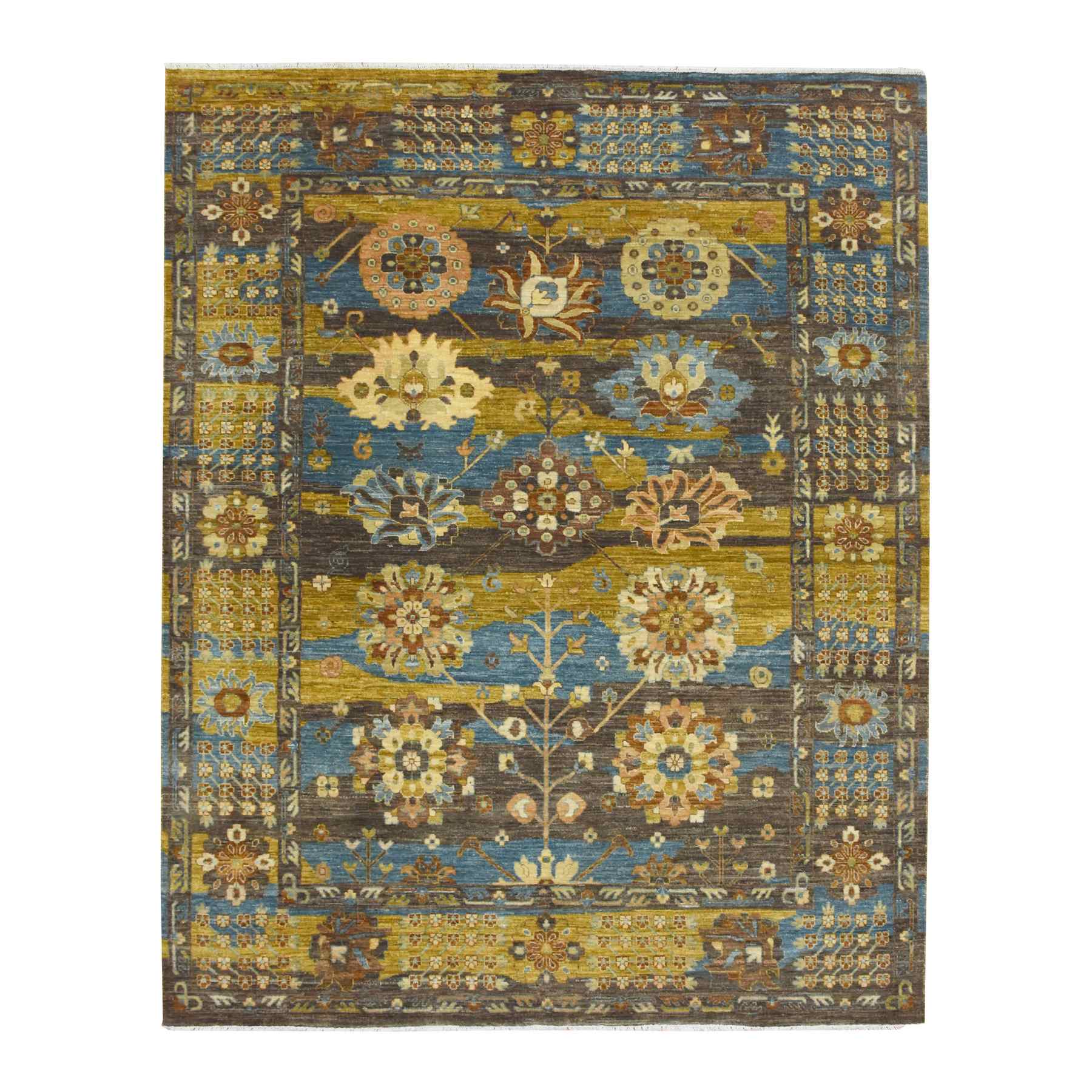Oushak-And-Peshawar-Hand-Knotted-Rug-379340