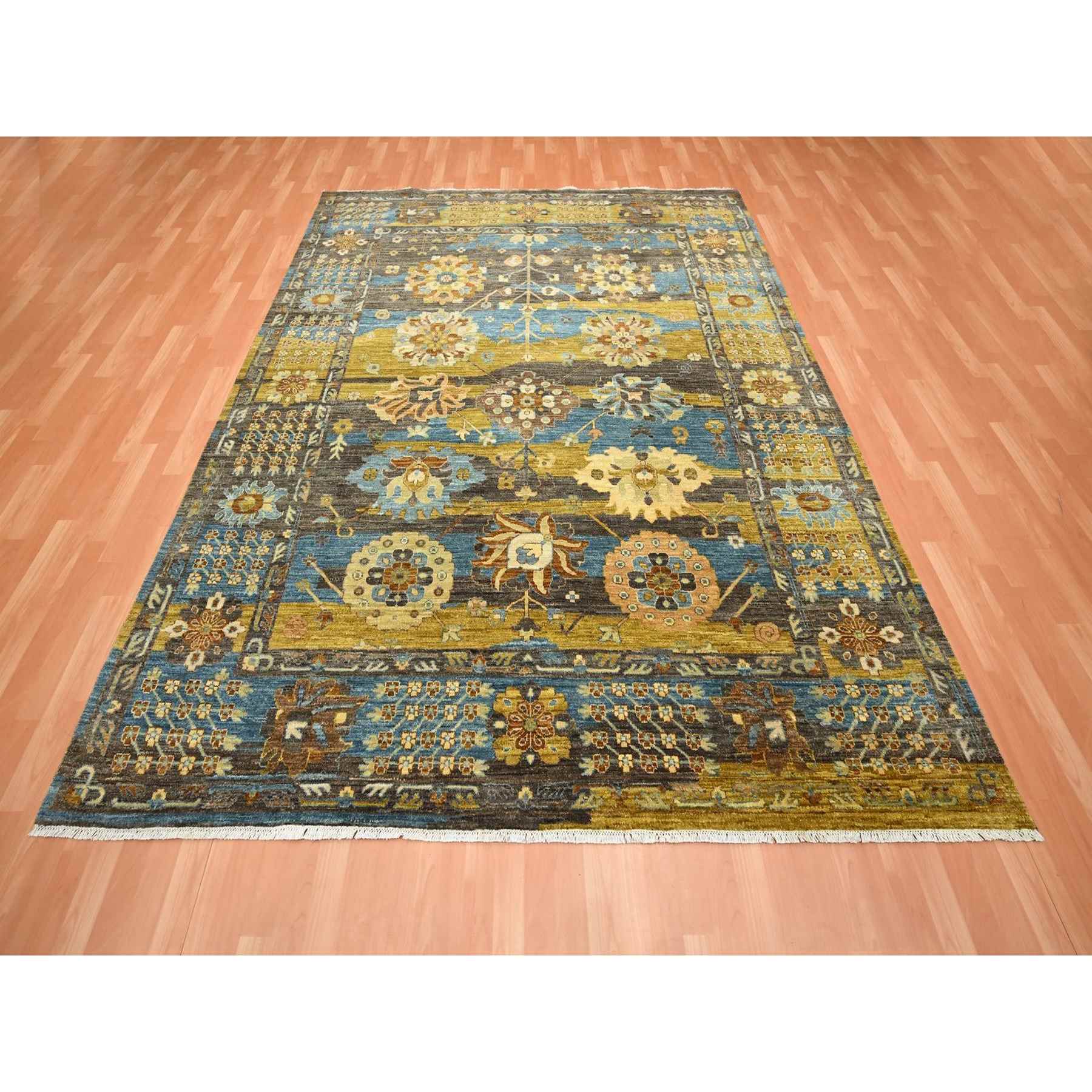 Oushak-And-Peshawar-Hand-Knotted-Rug-379340