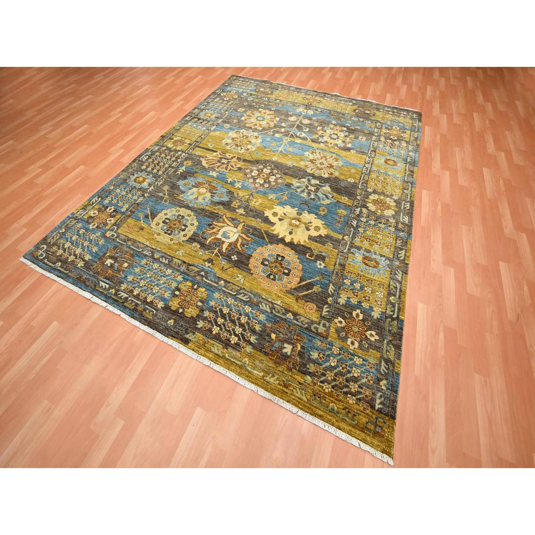 Oushak-And-Peshawar-Hand-Knotted-Rug-379340