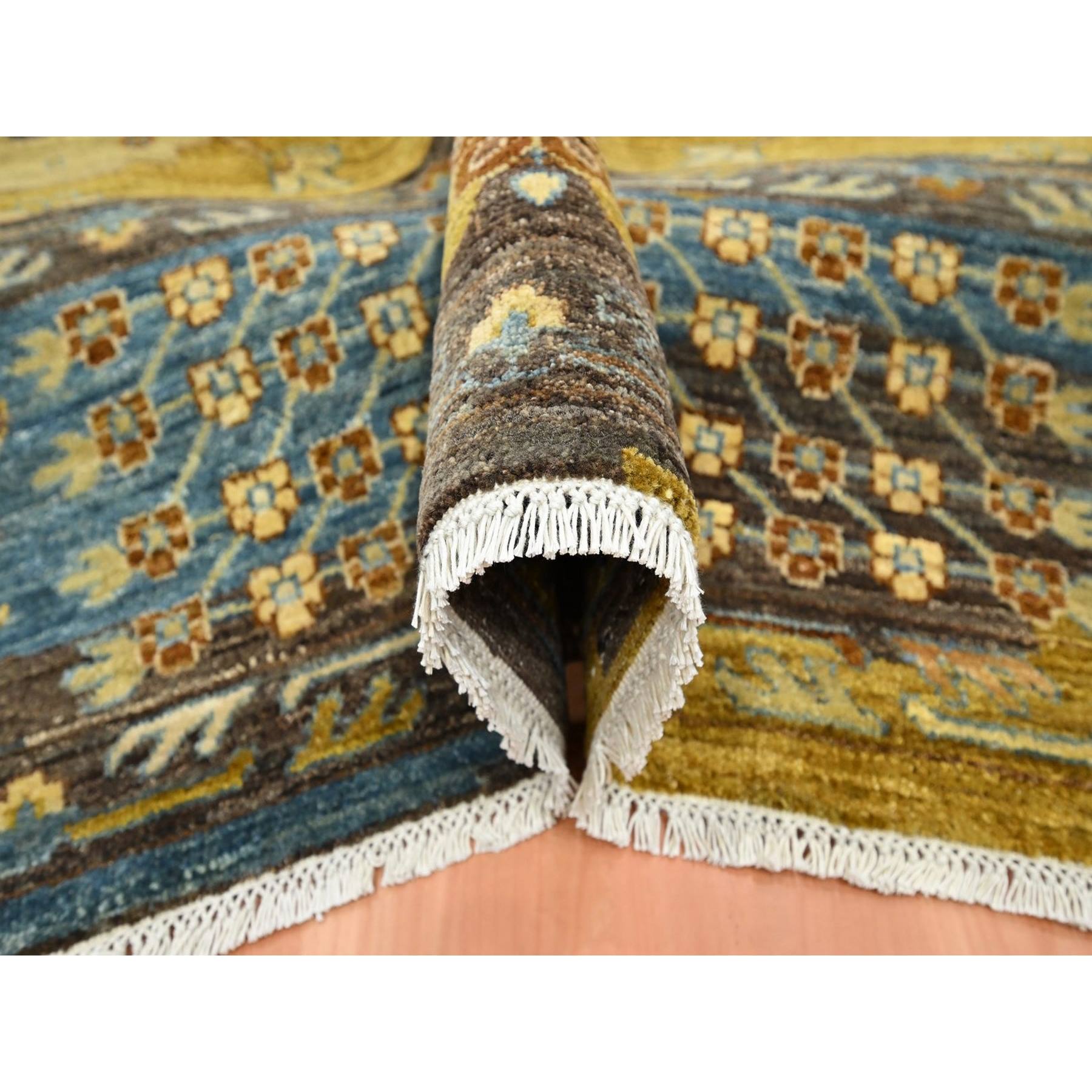 Oushak-And-Peshawar-Hand-Knotted-Rug-379340