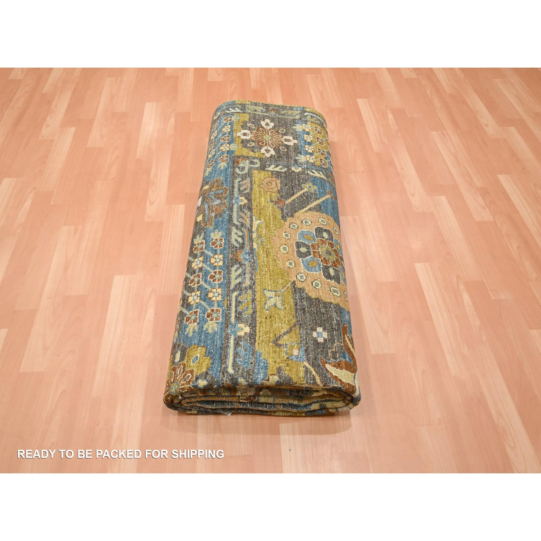 Oushak-And-Peshawar-Hand-Knotted-Rug-379340