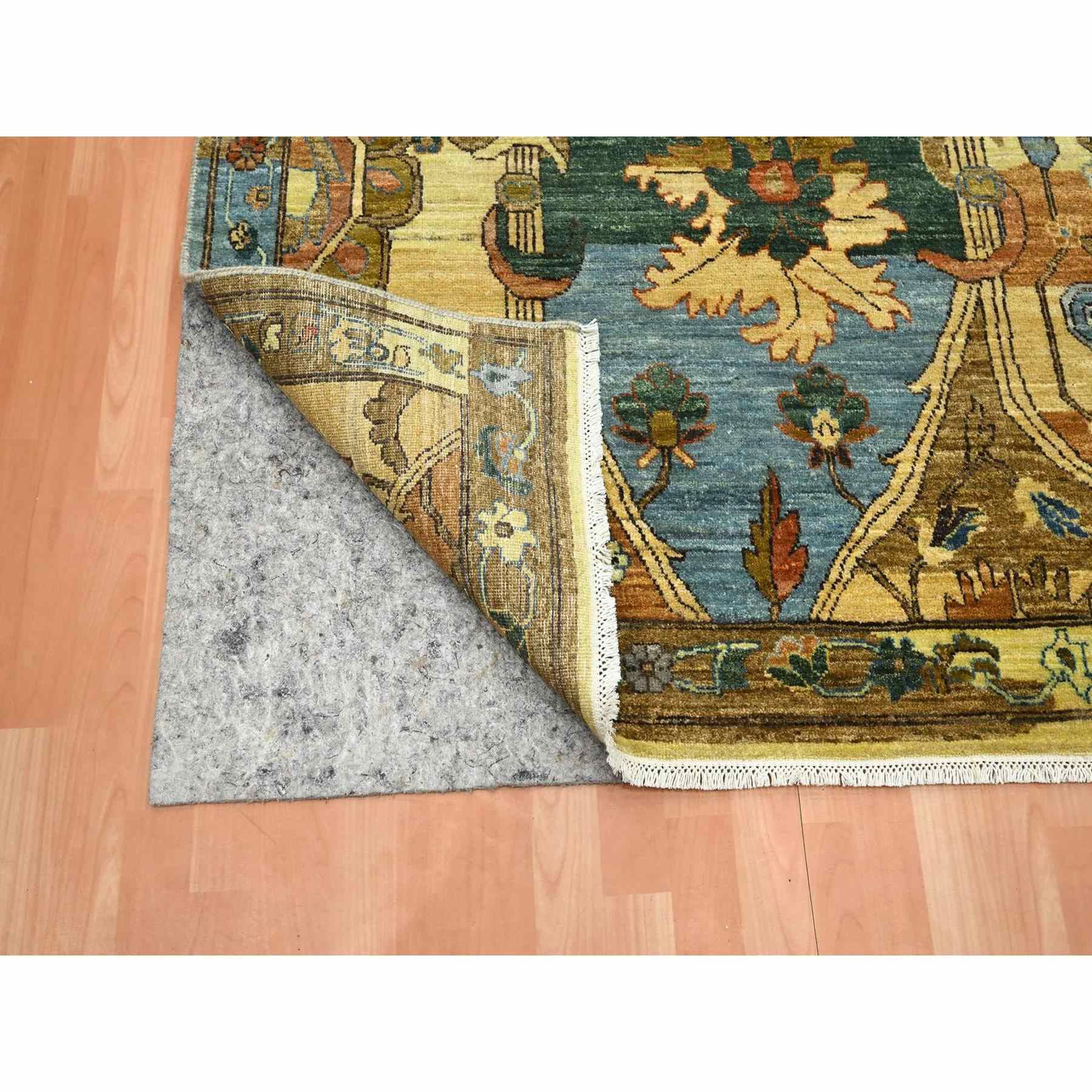 Oushak-And-Peshawar-Hand-Knotted-Rug-379345