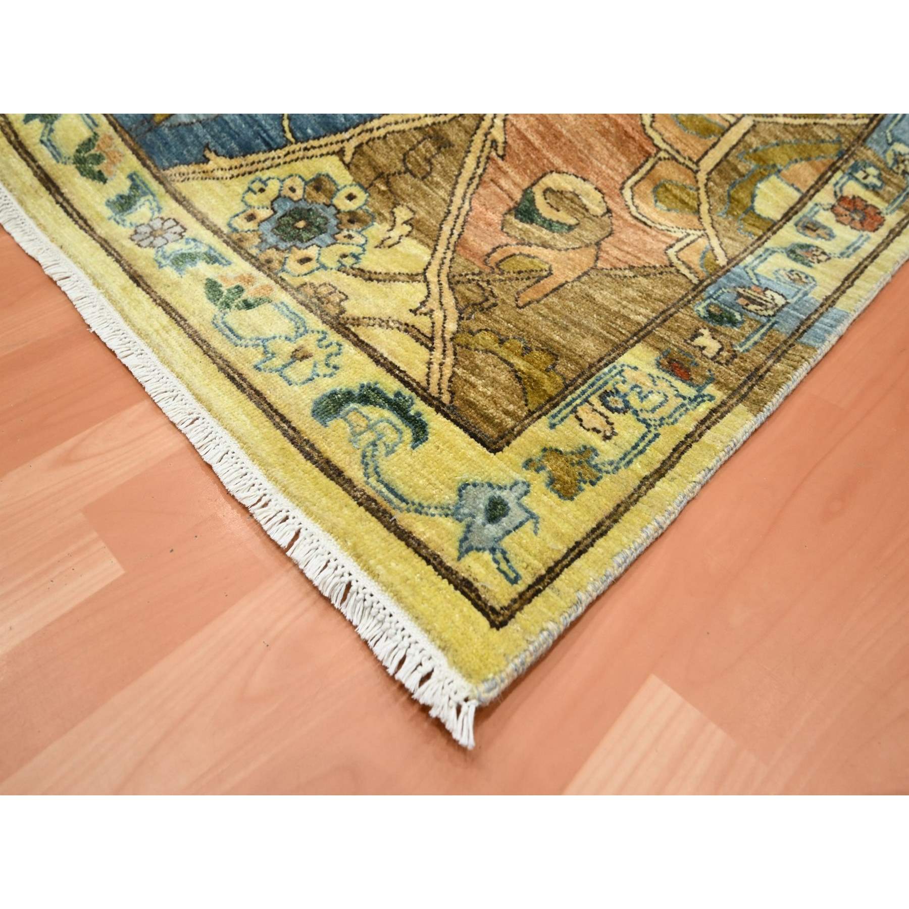 Oushak-And-Peshawar-Hand-Knotted-Rug-379345