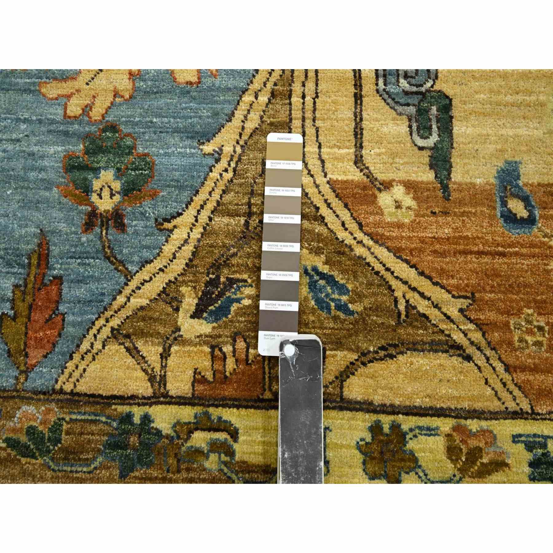 Oushak-And-Peshawar-Hand-Knotted-Rug-379345